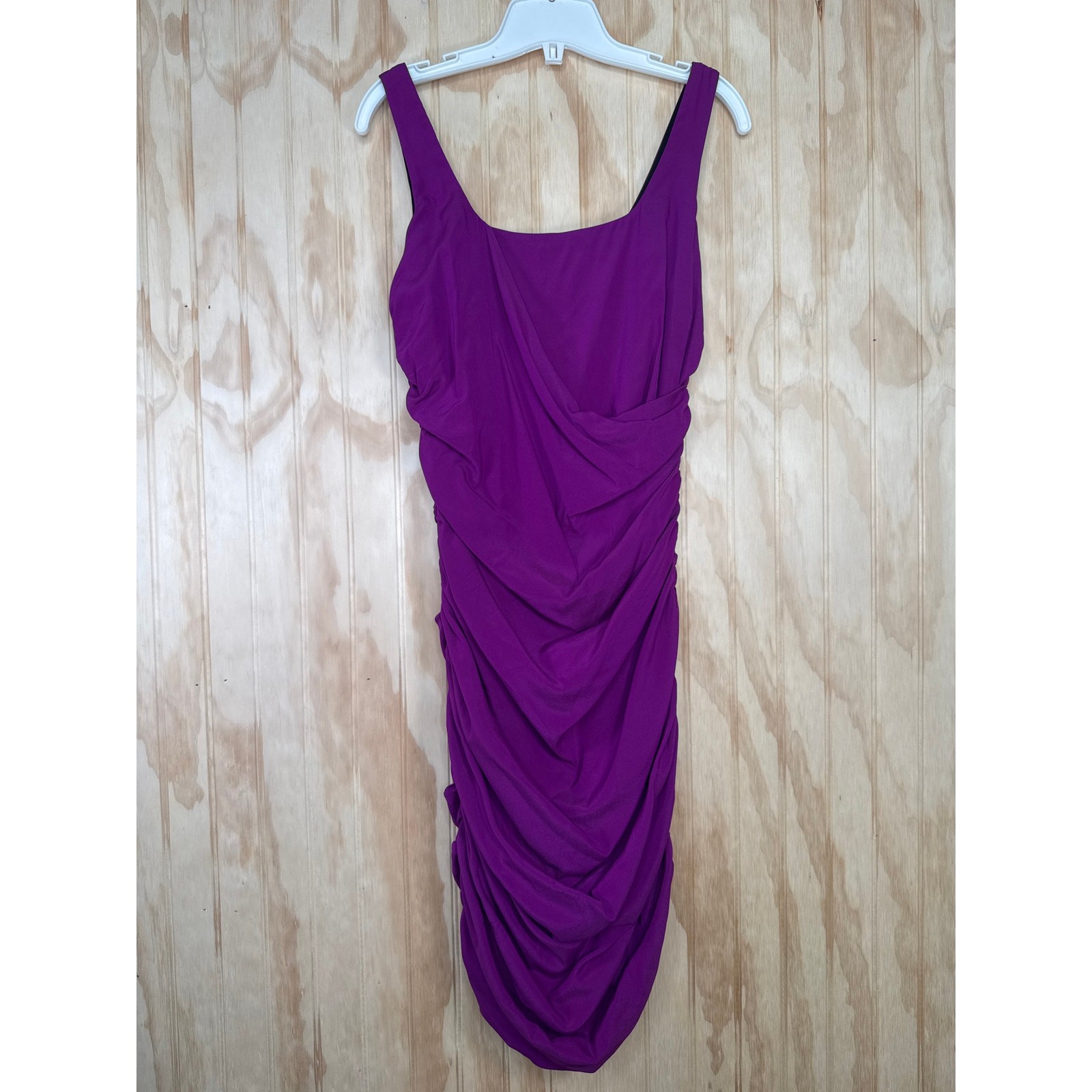 Jay Godfrey Silk Ruched Balloon Dress Fuchsia Purple Size 10
