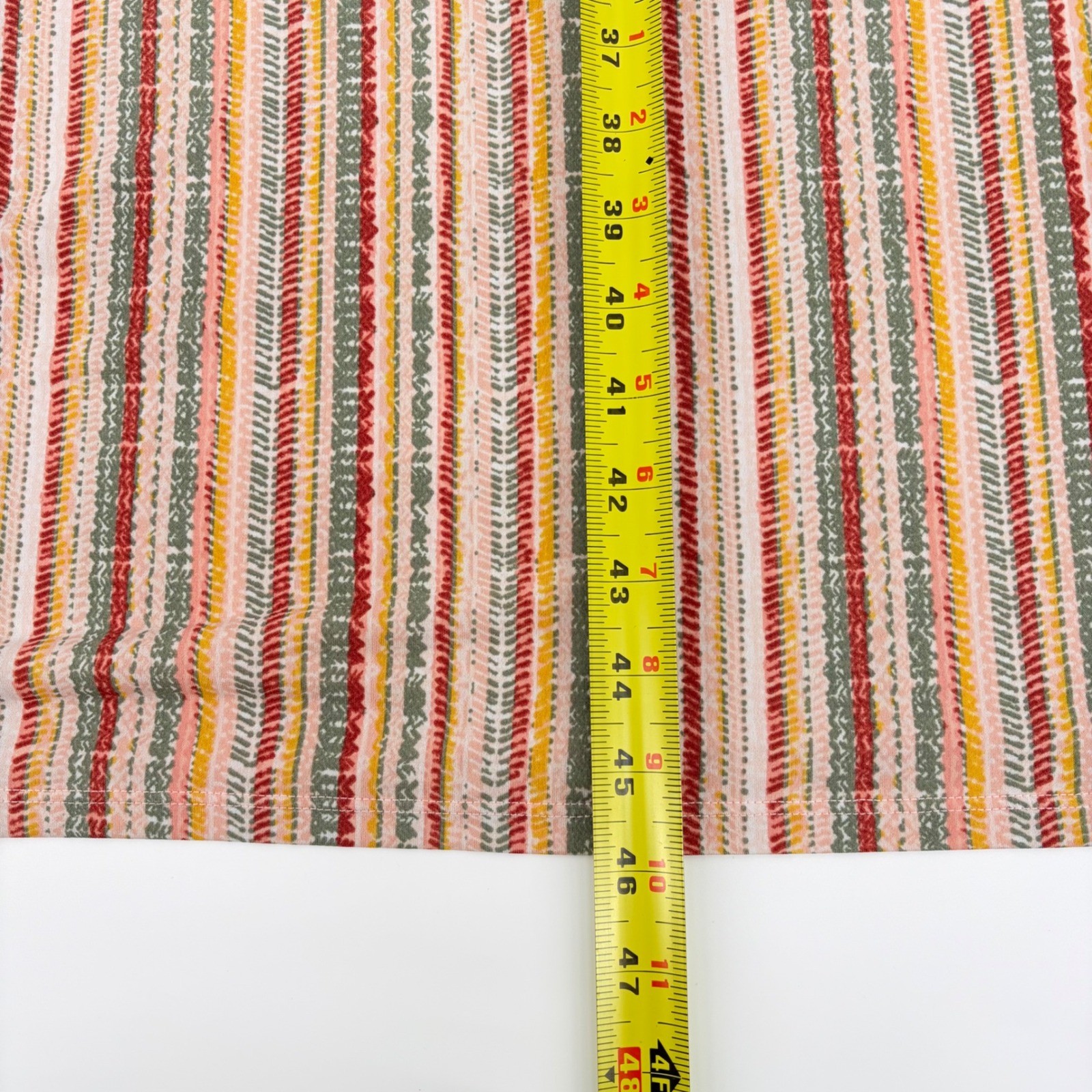 BCBGeneration Womens Multi Color Striped V-Neck Midi Dress Slouch Pockets Size L