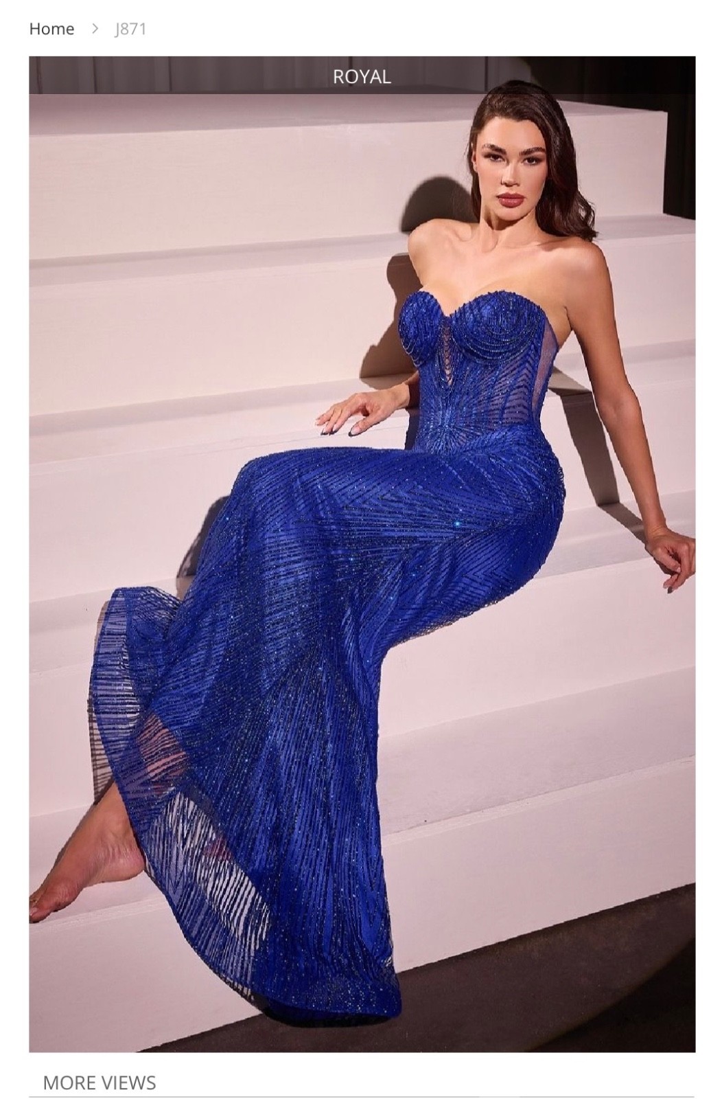 Sweetheart neckline, glitter detailing & sheer bodice J871 La Divine Dress