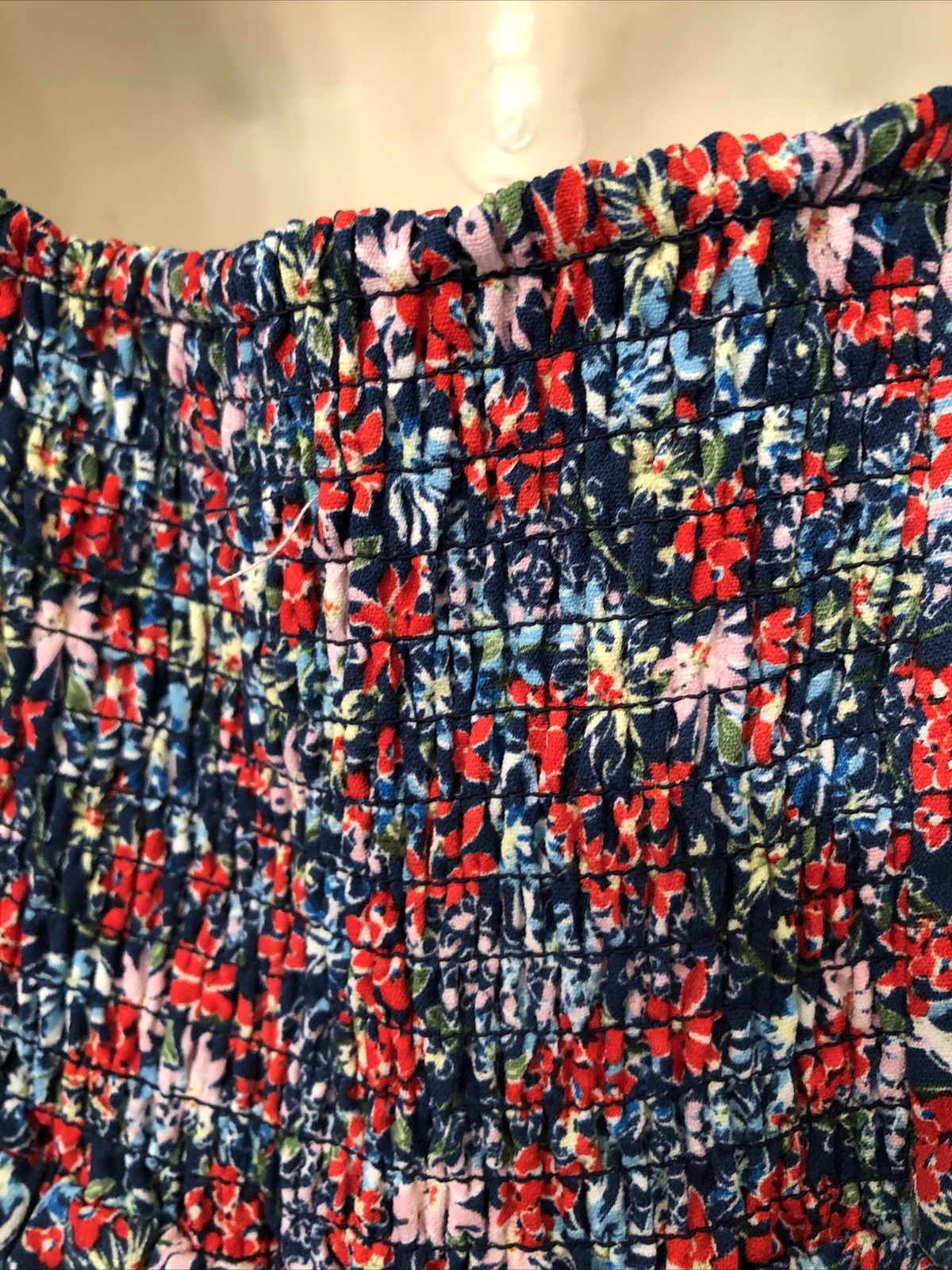 Gianni Bini Flower Midriff Dress Blue Red Pink Green Fit Flare Size M New