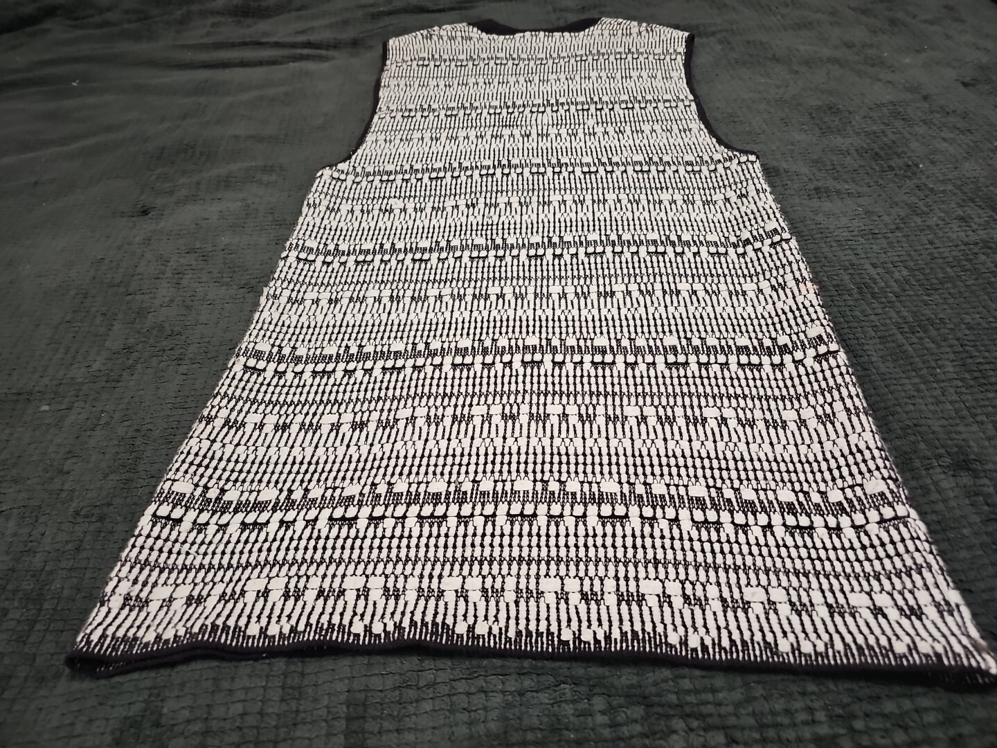 HELMUT LANG•Sleeveless Variant Grid Print Bodycon Mini Dress Womens SZ Large