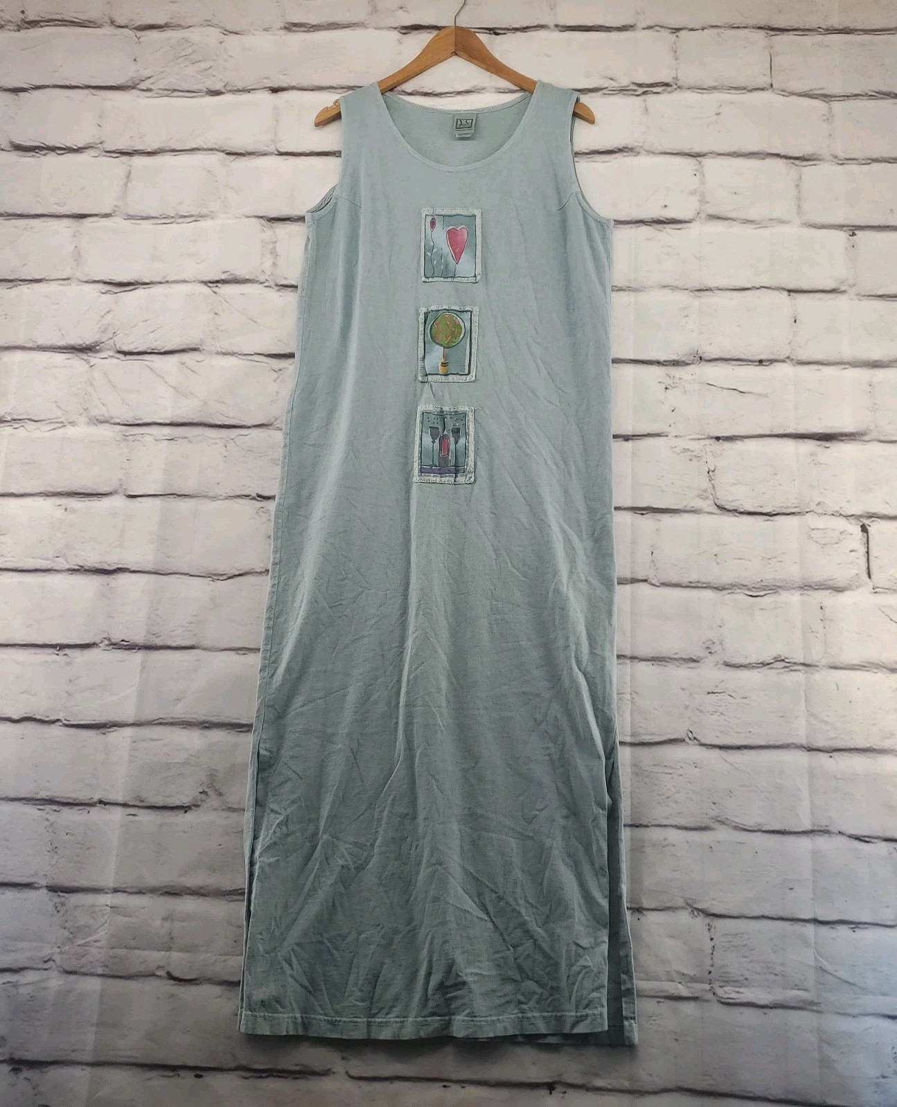 VC SPORTS A-Line T-Shirt Dress Womens Small Boho Pullover Vintage Sleeveless