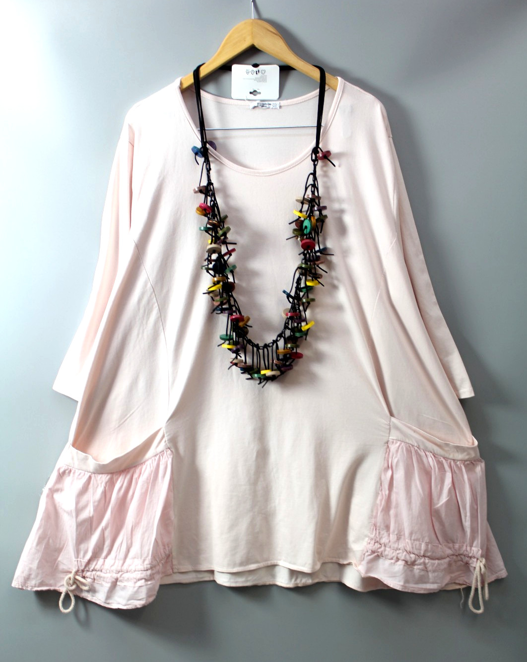Moonshine tunic shirt size 46 48 50 lagenlook size 2 pink