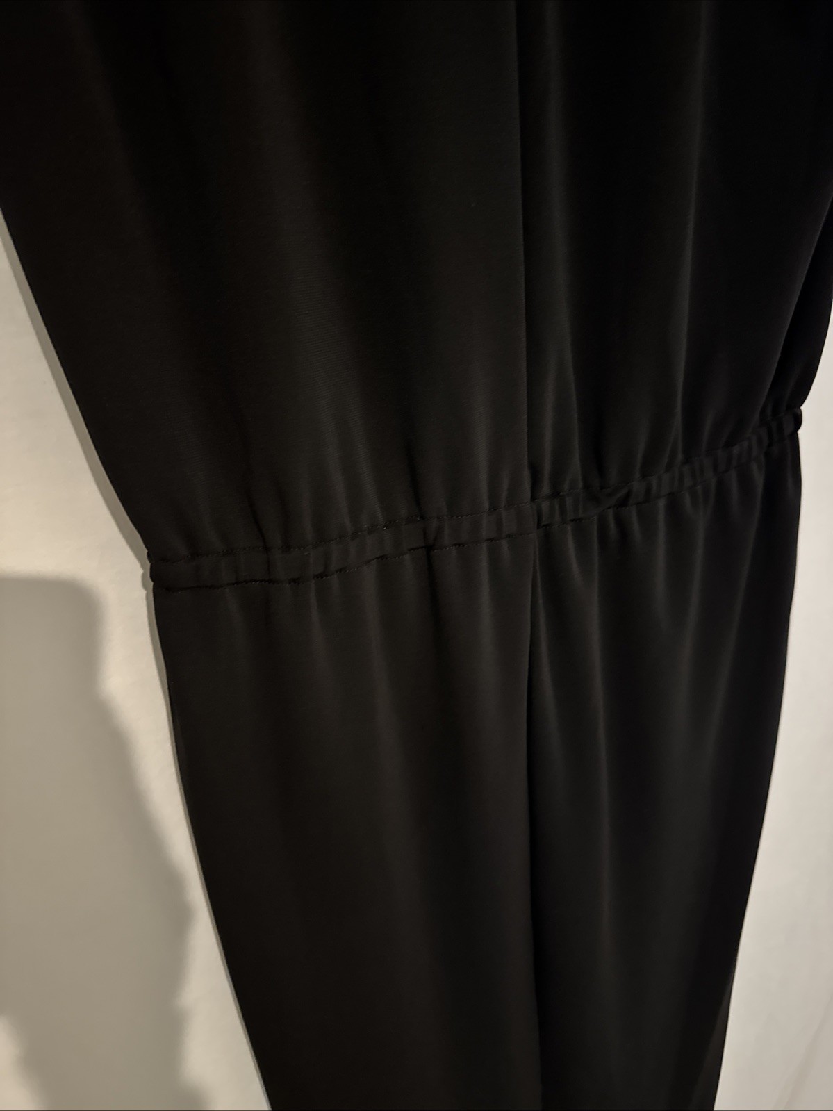 Talbots Medium Blouson Black Dress Flowy Medium Cap Sleeve Wrinkle Resistant
