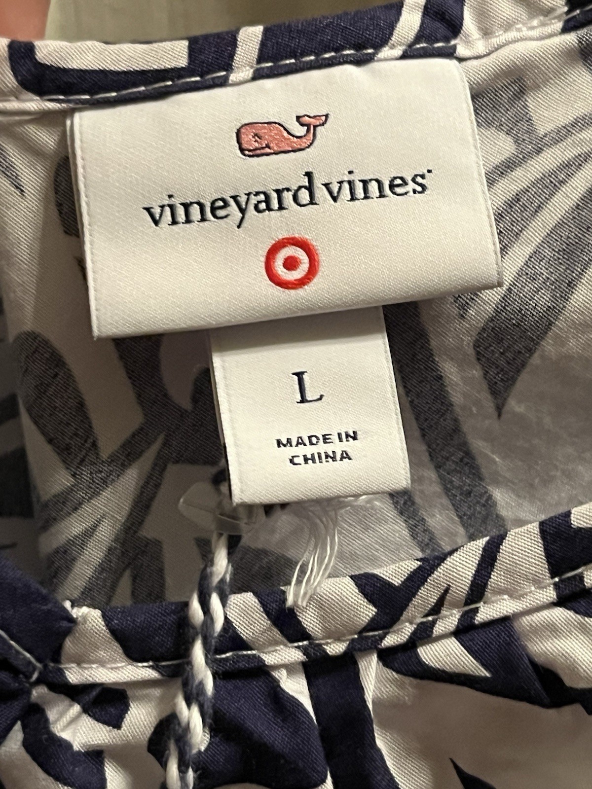 Vineyard Vines for Target Rough Seas Blue and White Midi Dress Size L