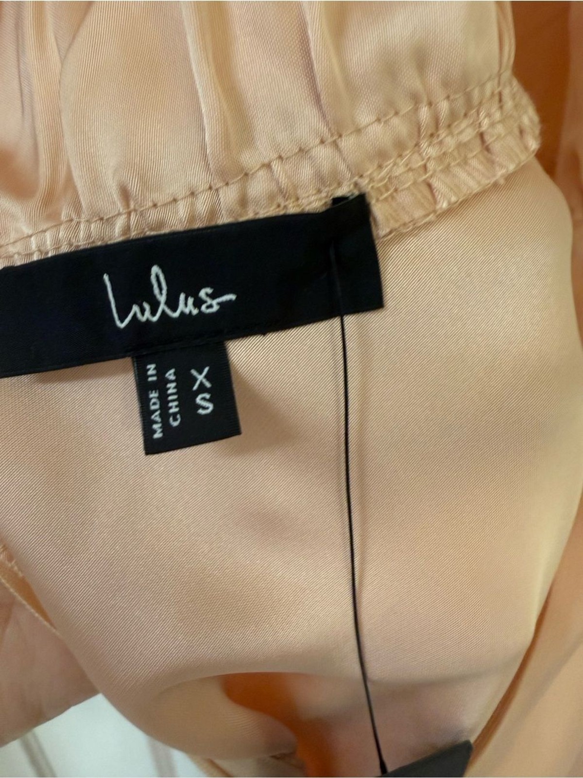 Lulus Satin Peach Maxi Dress High Neck Sleeveless Size XS NWT