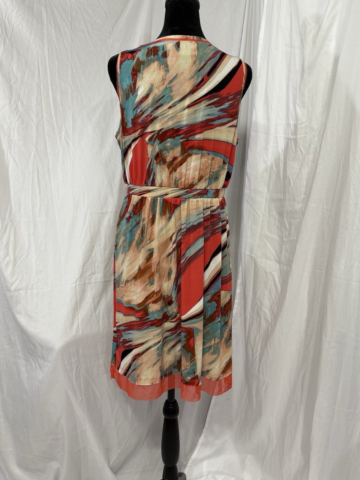 SIMPLY Vera VERA WANG Medium Geometric Print Versatile Dressy Casual Sun Dress