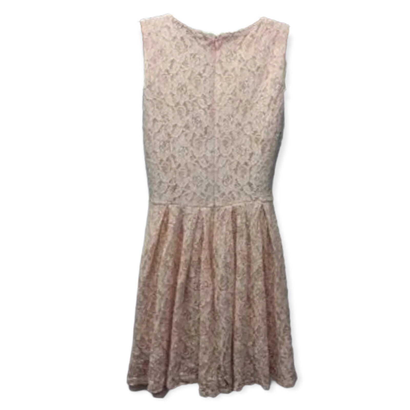 Forever 21 Dress Light Pink Sleeveless Lace Pleated Lined Women Size Medium