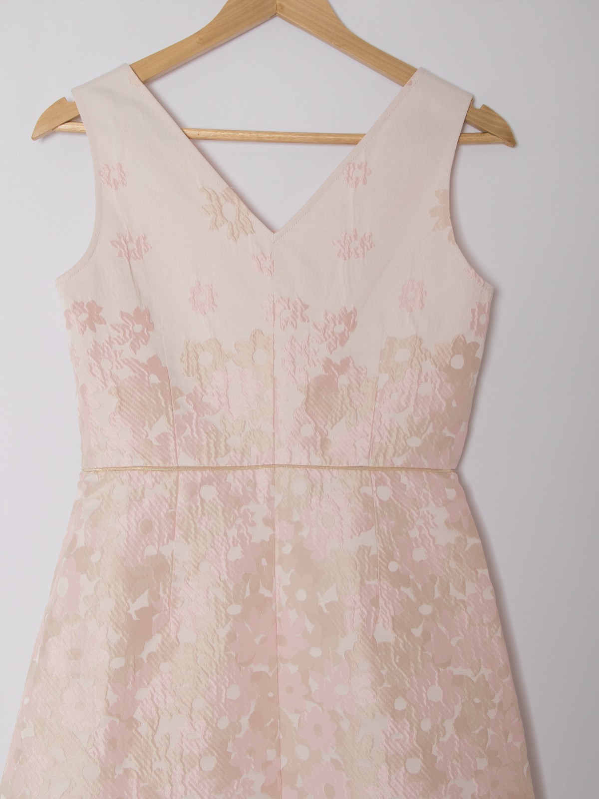 PennyBlack Jacquard A-Line Dress Mini blush pink floral Size XS