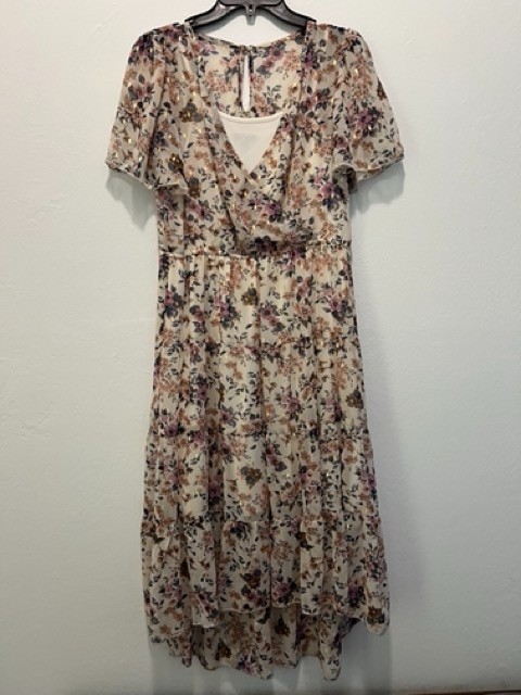 Zunie Pink Floral Dress Lined NEW NWT