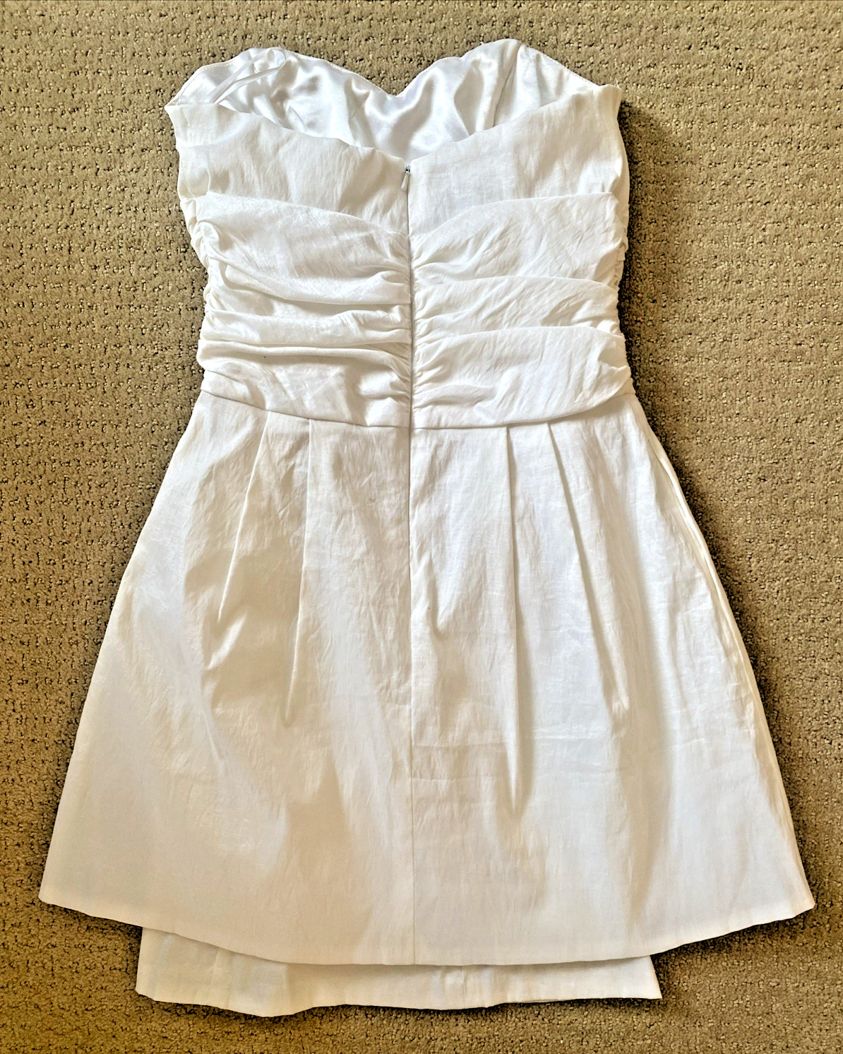 VTG 80s 90s Jessica McClintock White Prom HOCO Dress Bubble Hem Sz 10