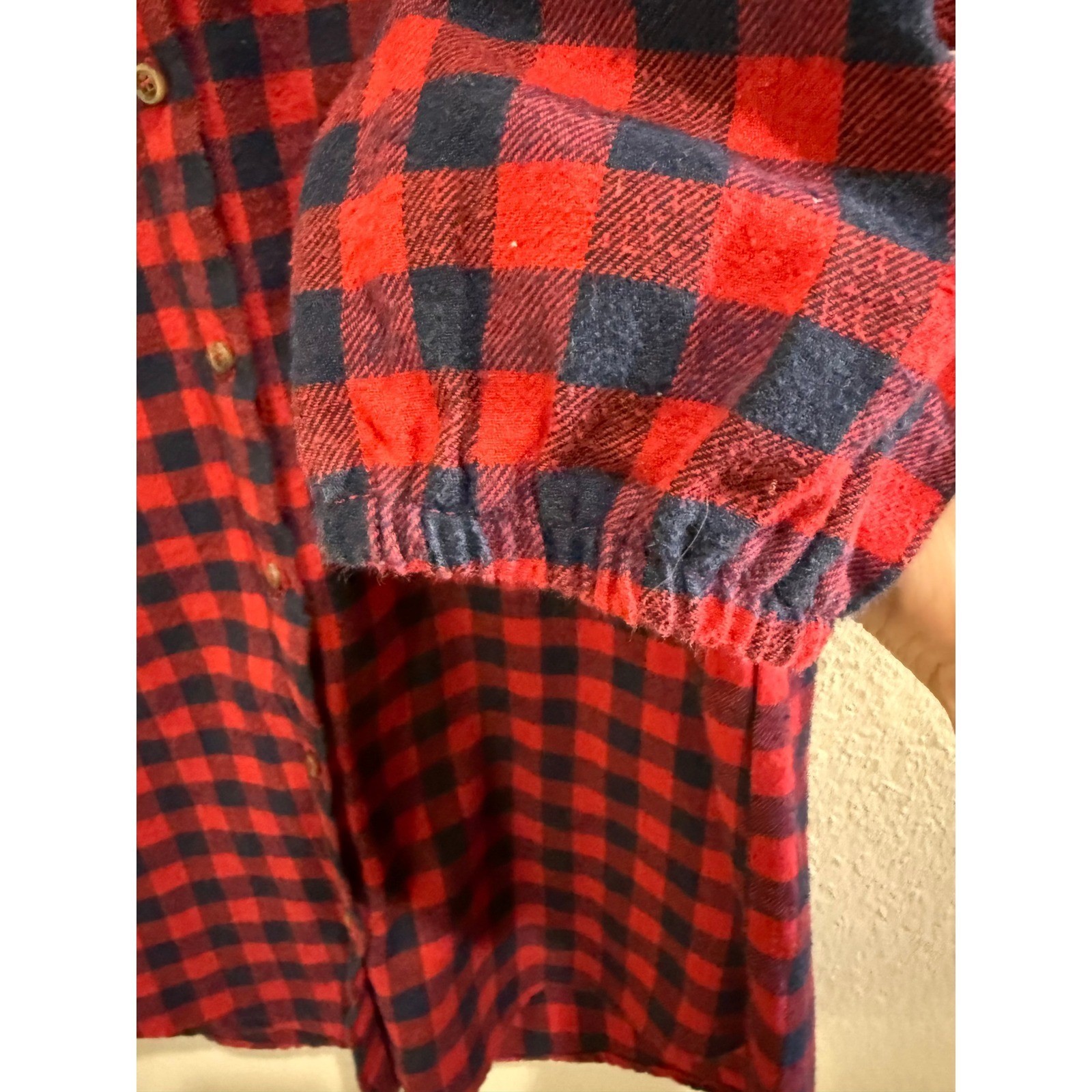 Sky and Sparrow Red Plaid Dress Collared Button Down Long Sleeve Cold Shoulder S