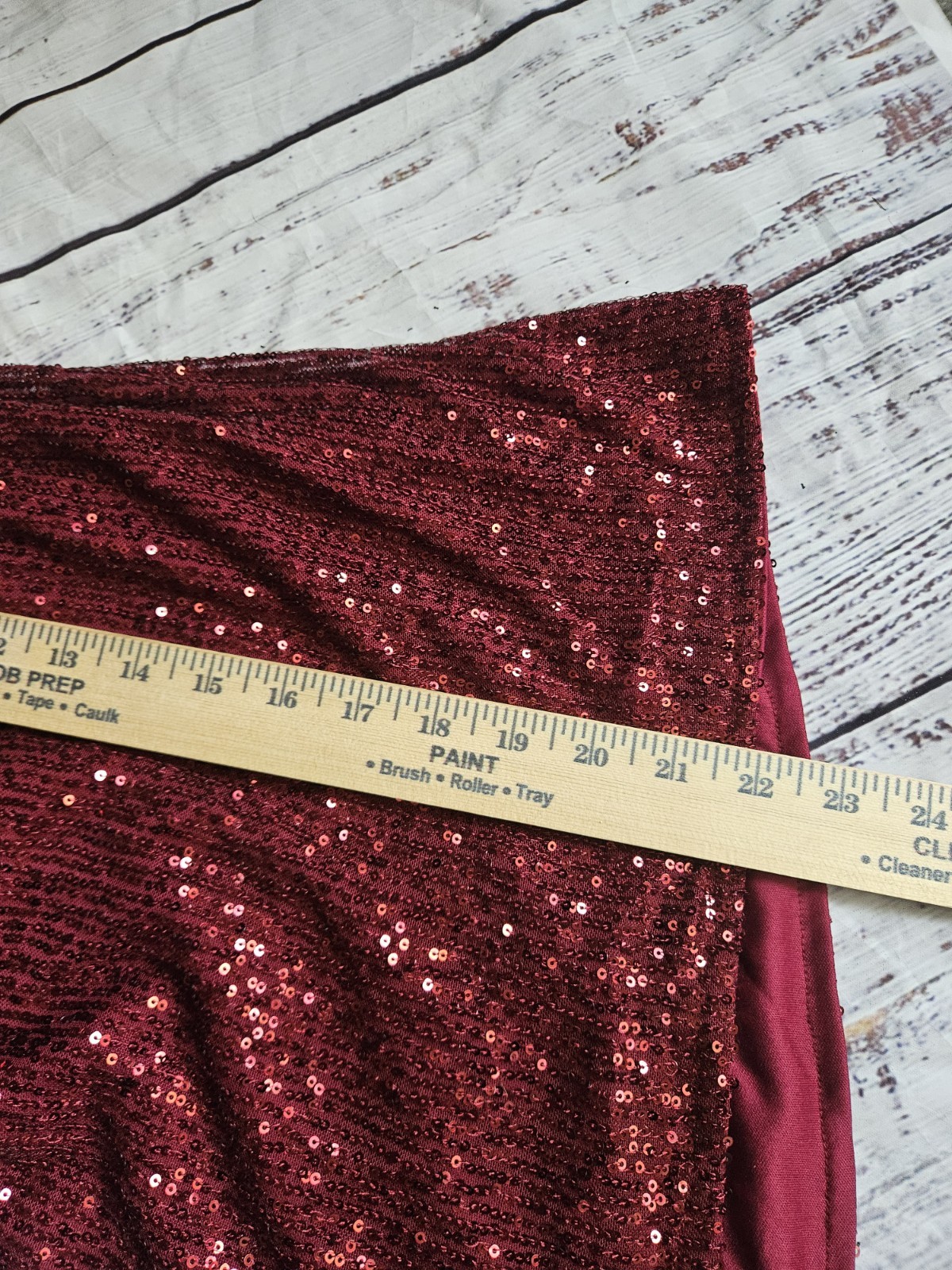 Chic Soul Sparkling Love Red Sequin One Shoulder Dress Women’s 1X