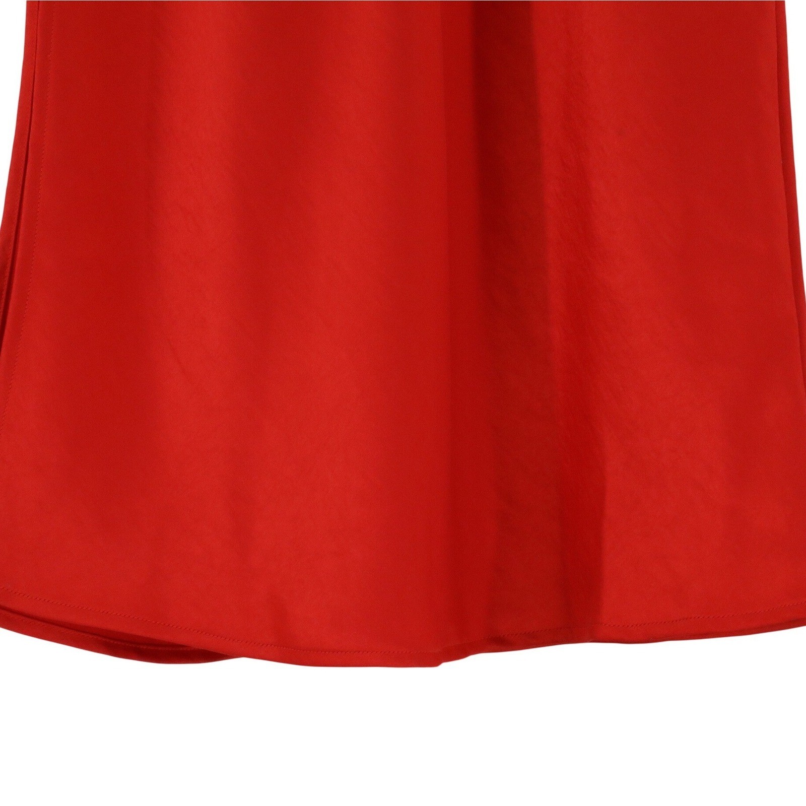 NWT MESHKI Sydney Straight Neck Lace Up Back Slip Maxi Dress Red XXS