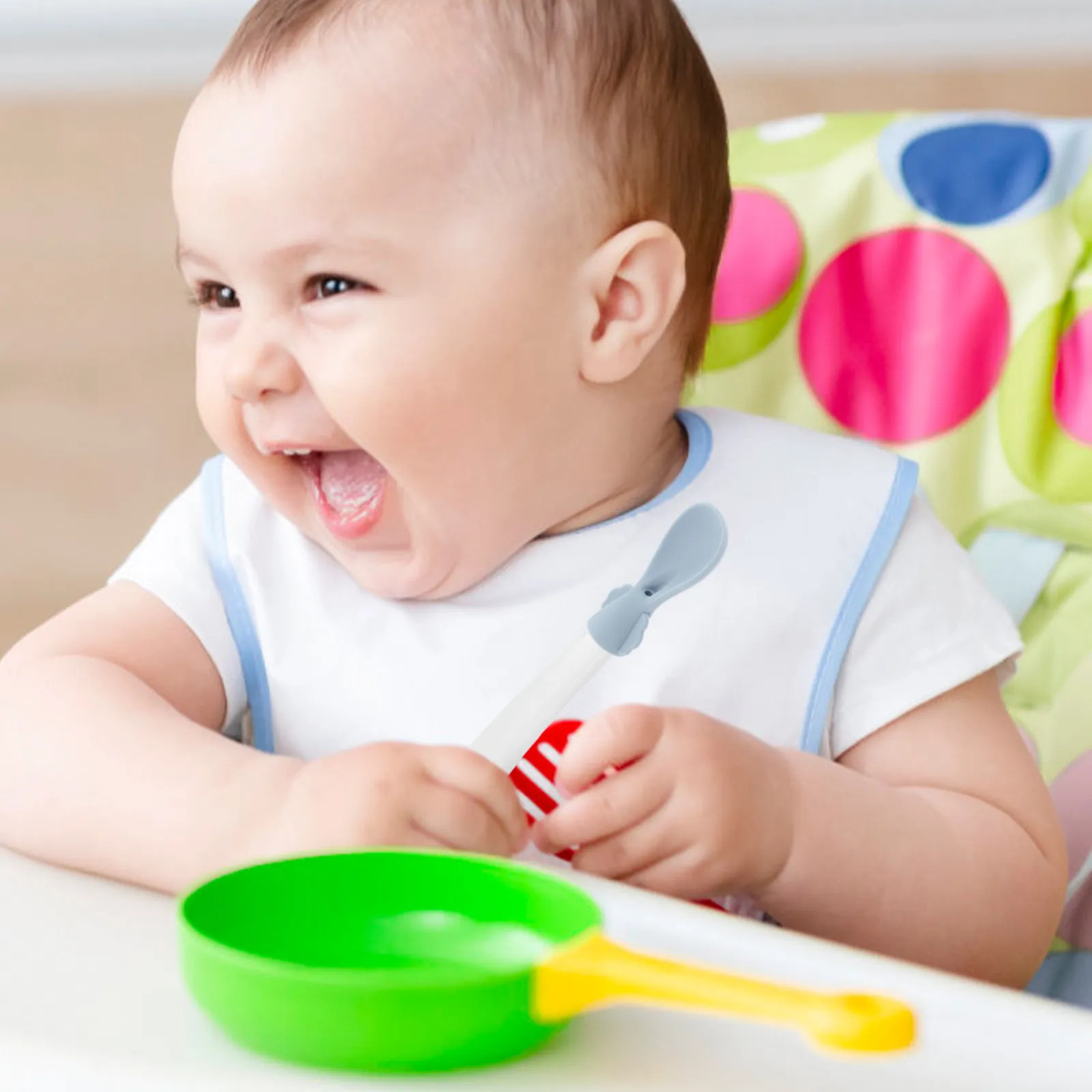 2Pcs Silicone Baby Food Pouch Squeeze Spoon