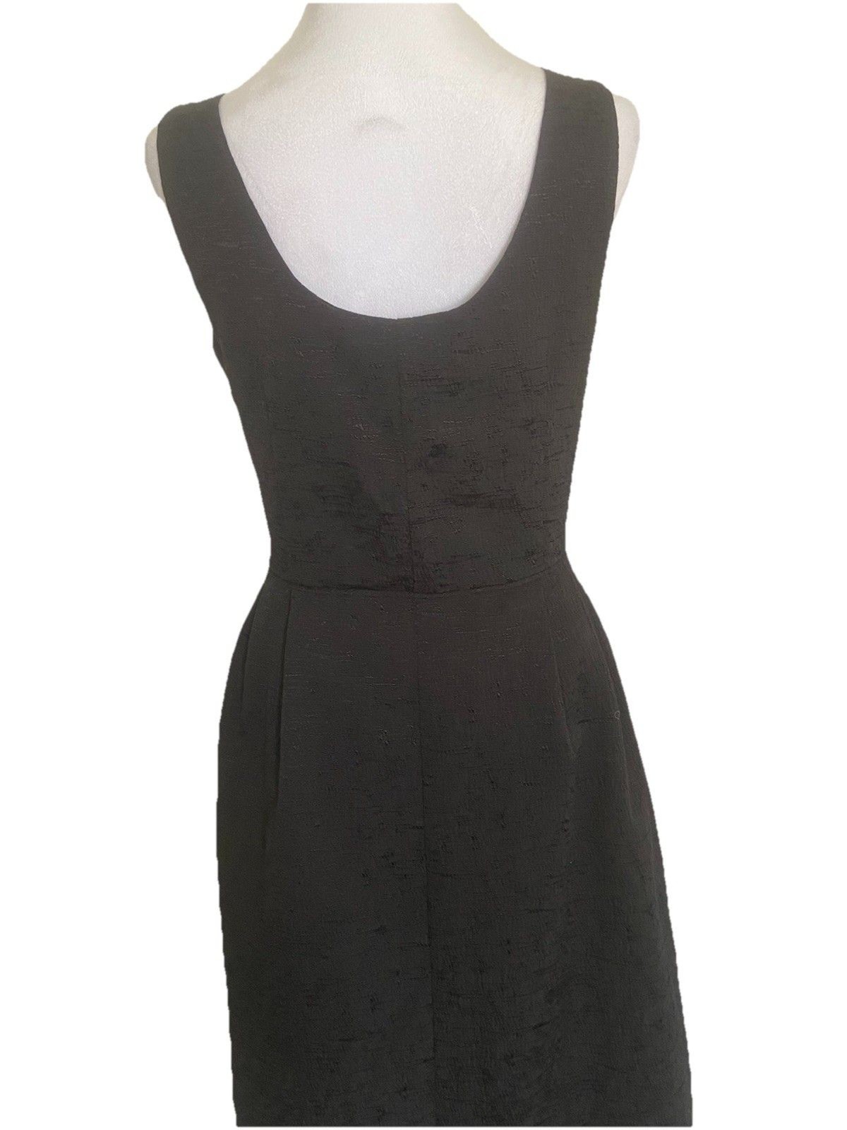 Lands’ End Black Dress Sleeveless Cotton Blend Pockets Summer Basic M (10)