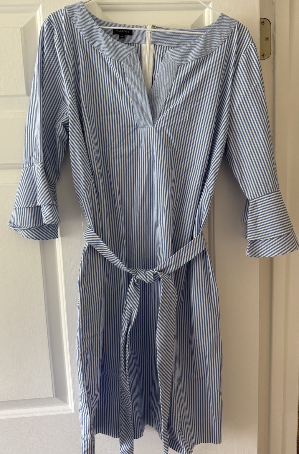 Talbot’s Dress in Blue And White, Size 12, Very Good Condition