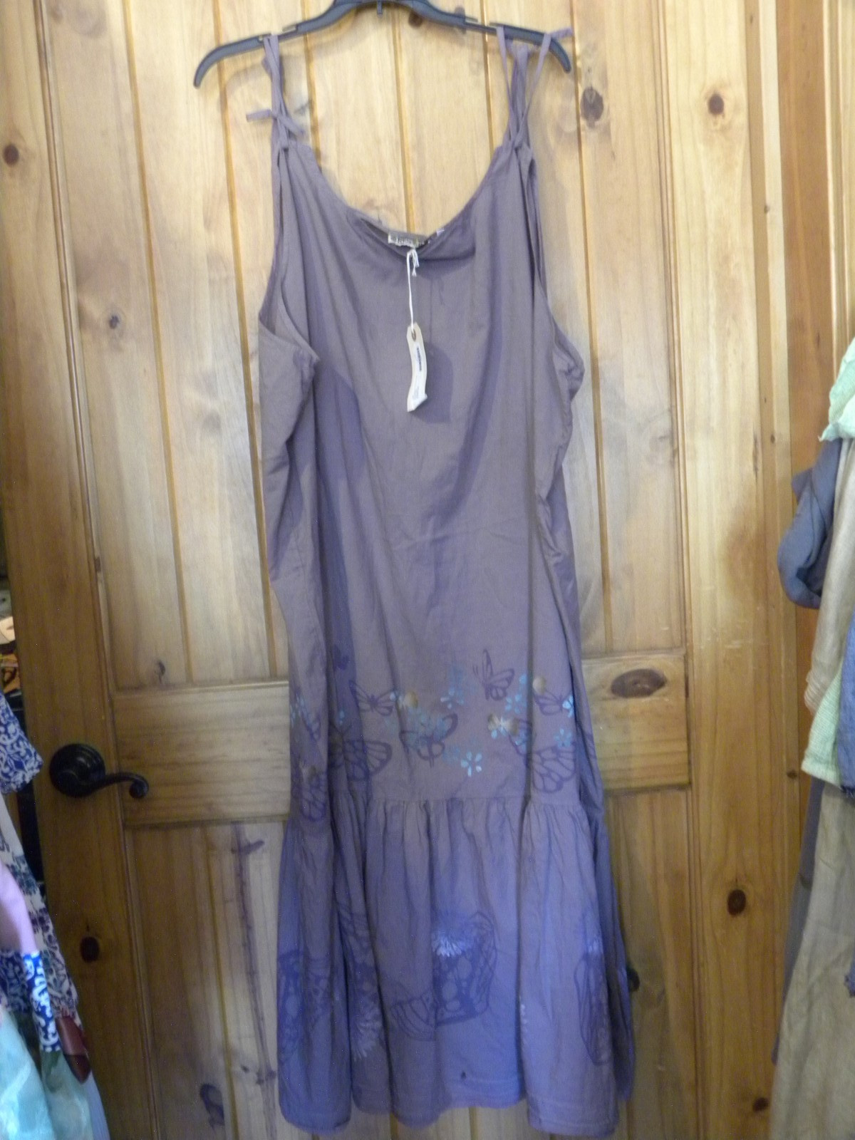 NWT BLUE FISH DROP WAIST LIGHTWEIGHT MAXI SUN DRESS EGGPLANT 2X