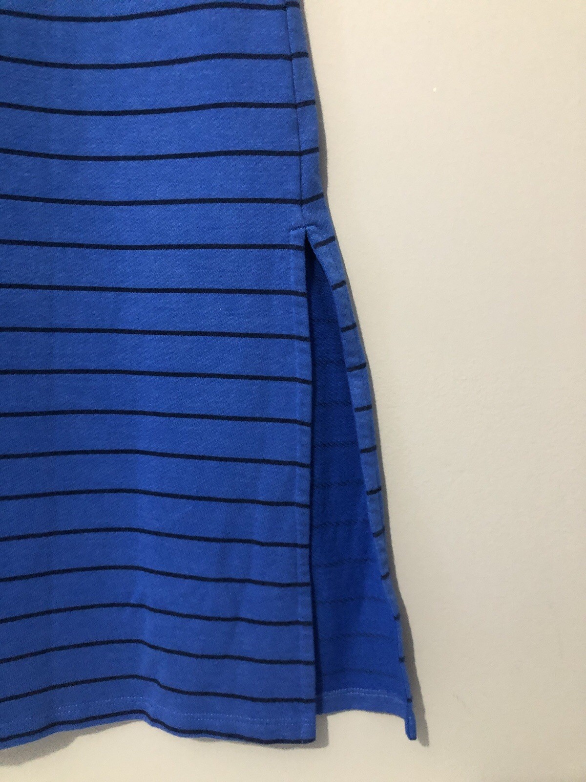 NWT Talbots Royal Blue Navy Striped Maxi Dress Women’s Size Large