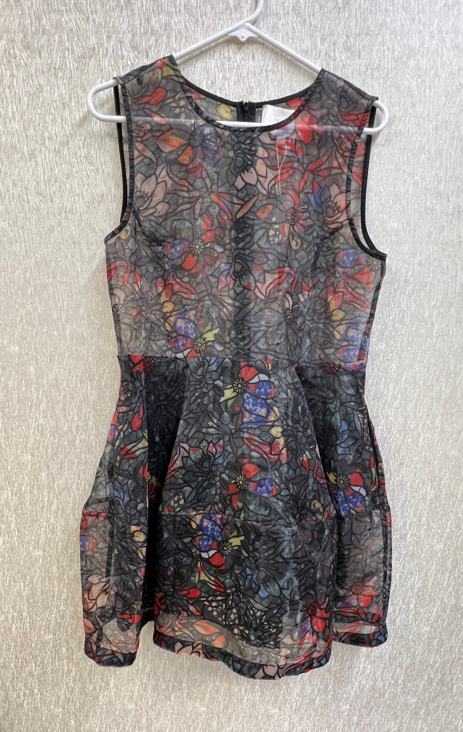 Mare Mare Anthropologie Sheer Top Lined Skirt Floral Dress Size Large