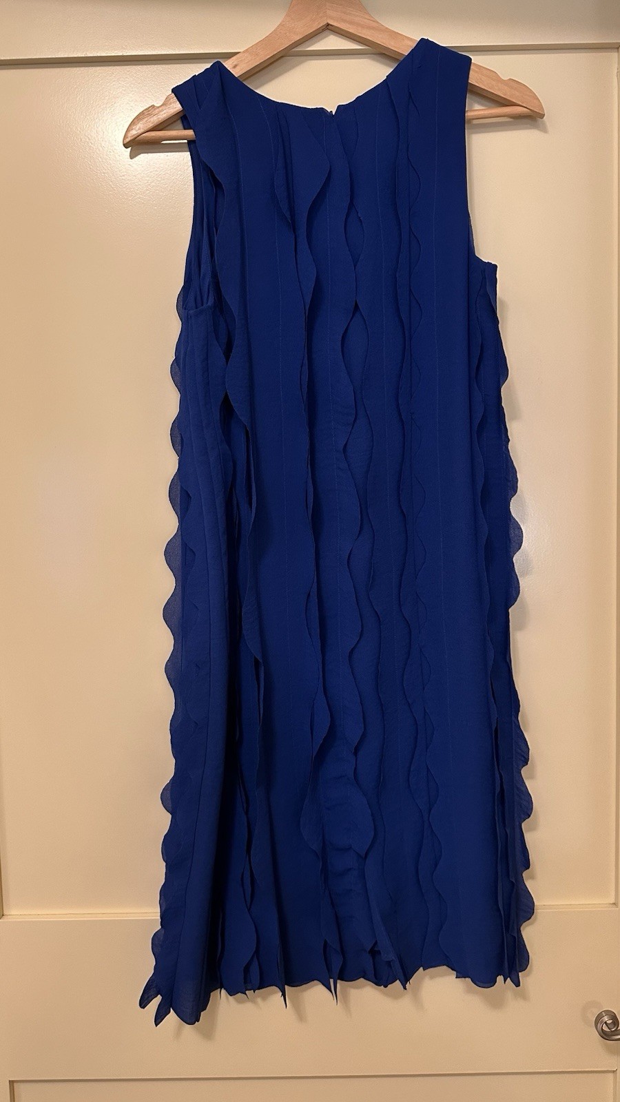 Cos Royal Blue Raffle Shift Dress Knee Length Women
