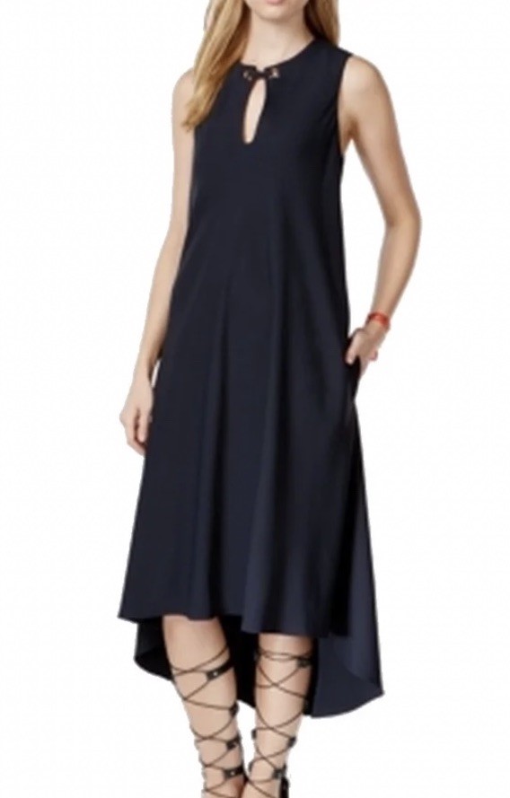 Rachel Roy Blue High Low Dress With Pockets Size Medium