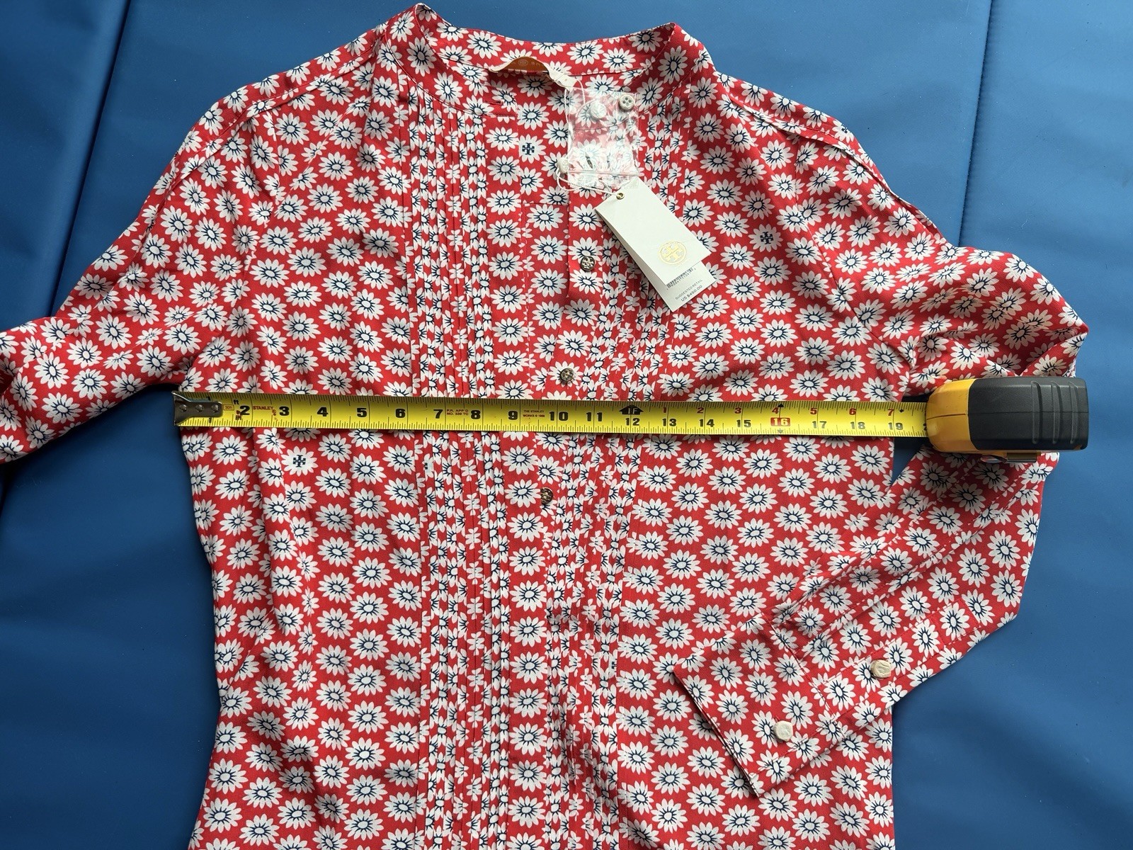 Tory Burch Nantucket Red Primrose Cora Silk Size 8 Dress NWT