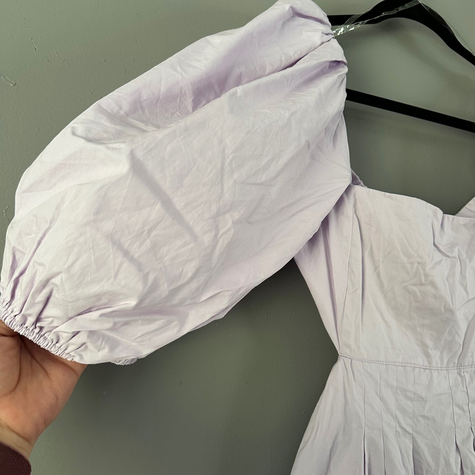 Altar’d State Lavender Purple Open Back Bubble Sleeve Mini Dress NWT LARGE