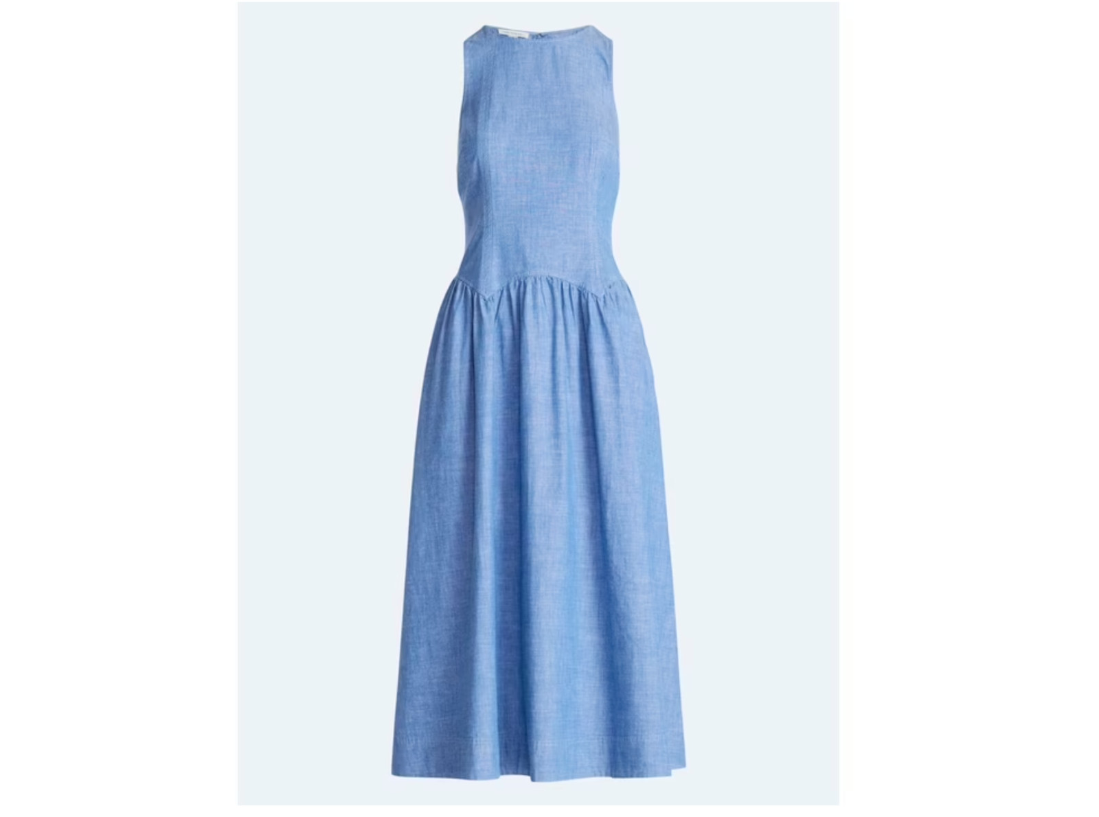 NWT Free Assembly Chambray Denim Dress Cottagecore USA Soft Garden Chic