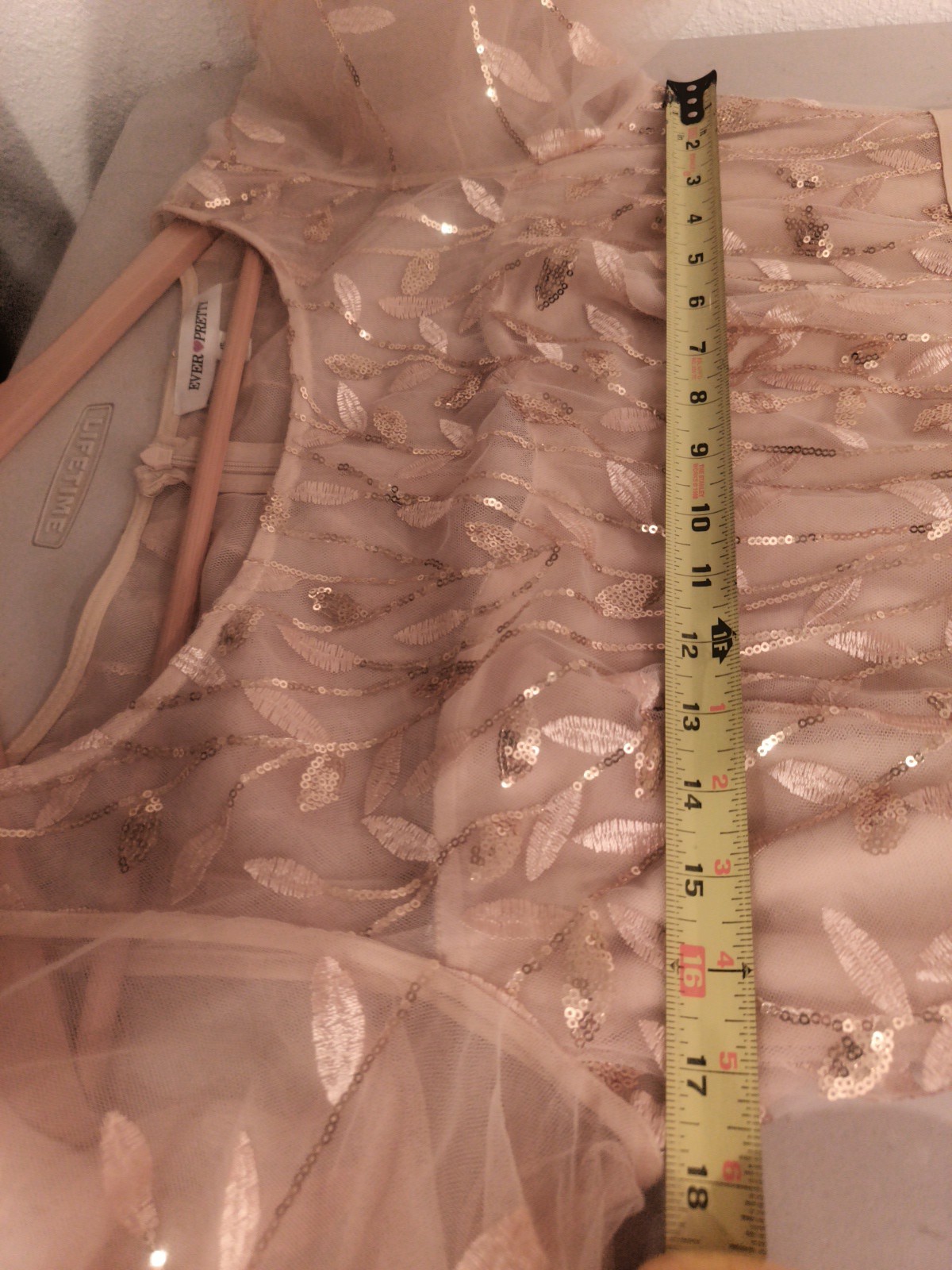 Ever Pretty Gold Sequin Floral Tulle Fairy Party Maxi Dress Bridal Glamour 4XL