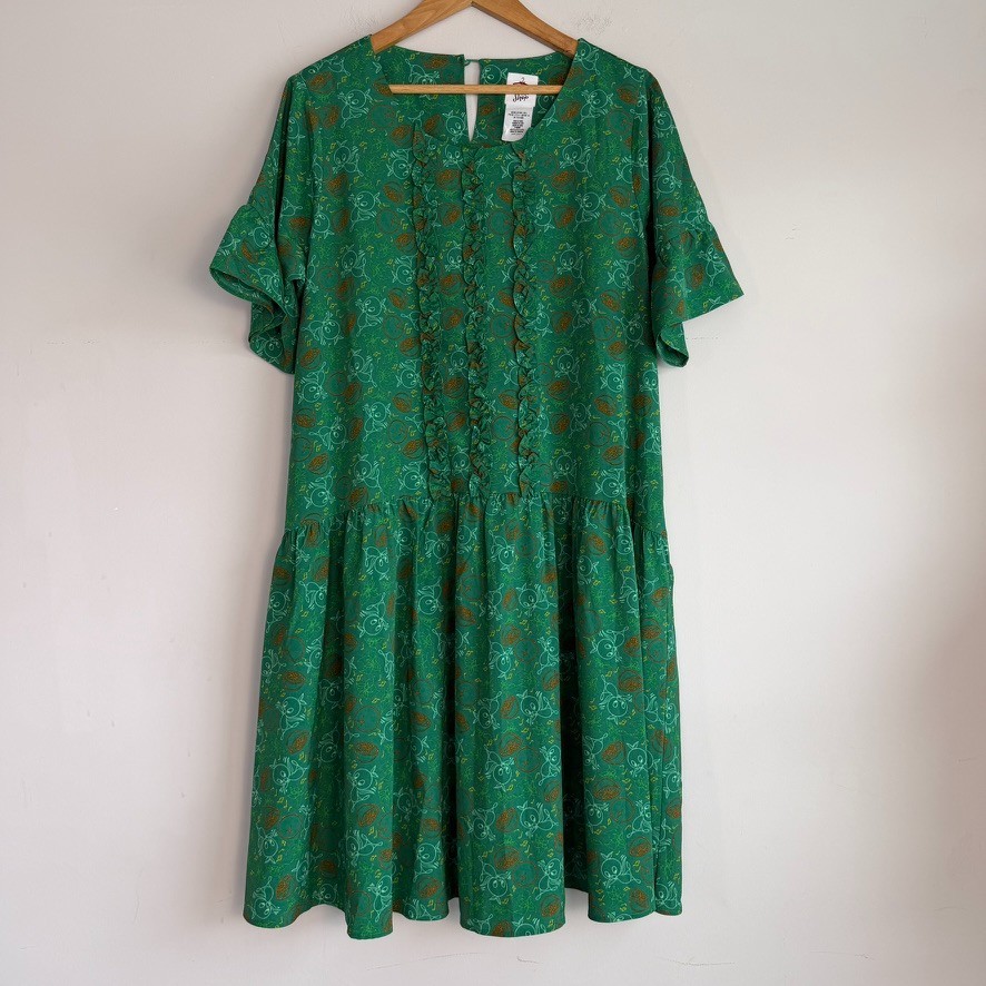 The Dress Shop Orange Bird Dress Large Retro Disney World 50th Anniversary