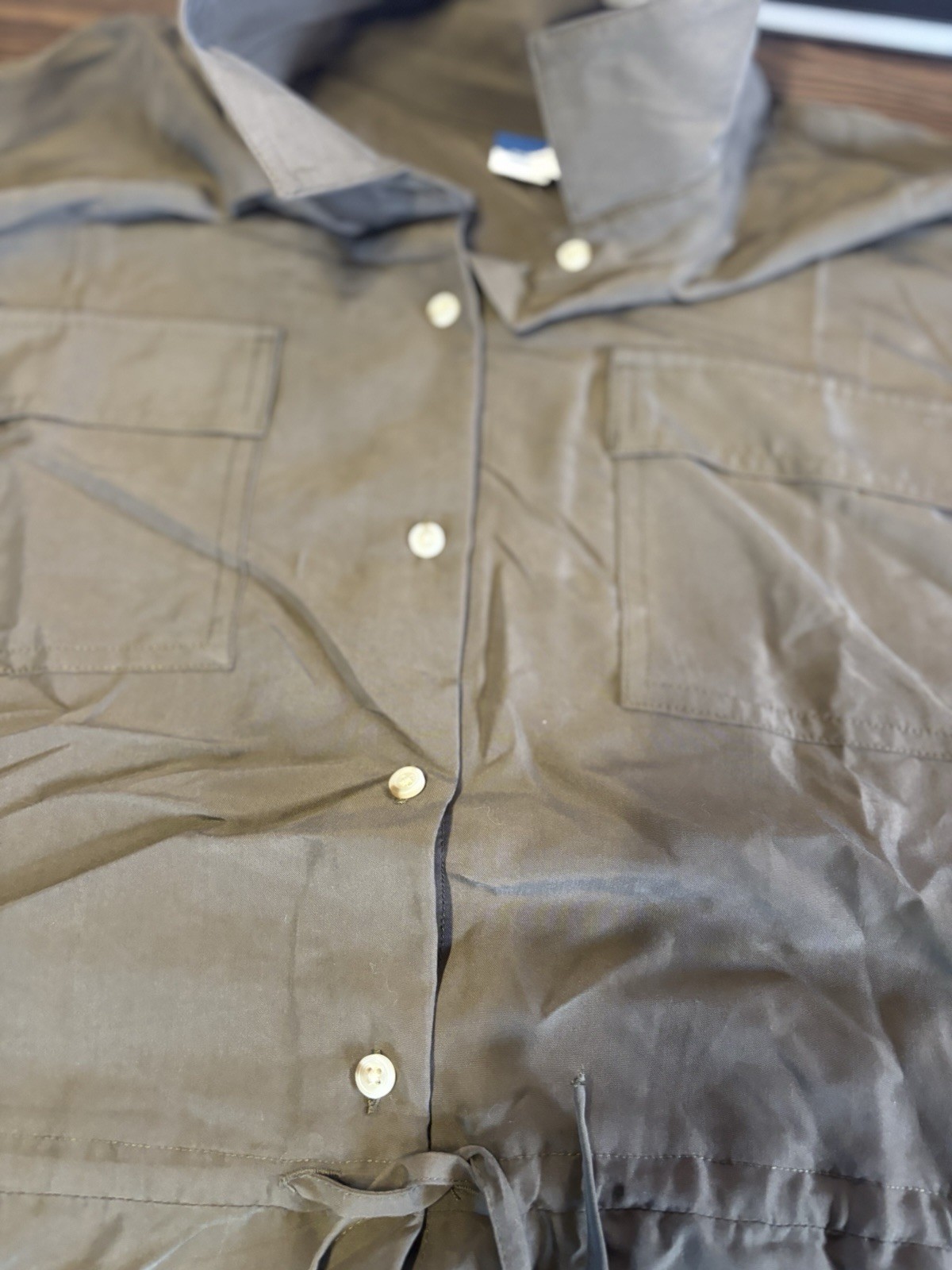 New OLD NAVY $50 Brown Mid-Length Sleevless SHIRT DRESS Button-Up COLLARED 2XL