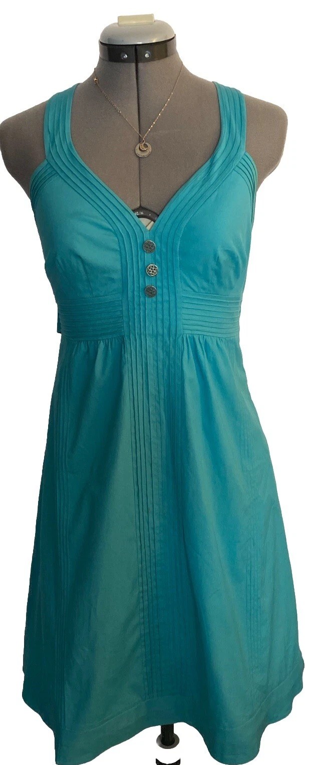 Sundress High Waist Side Zip Sash Lined Pit To Pit 15” L 38” Size S ?? No Tag