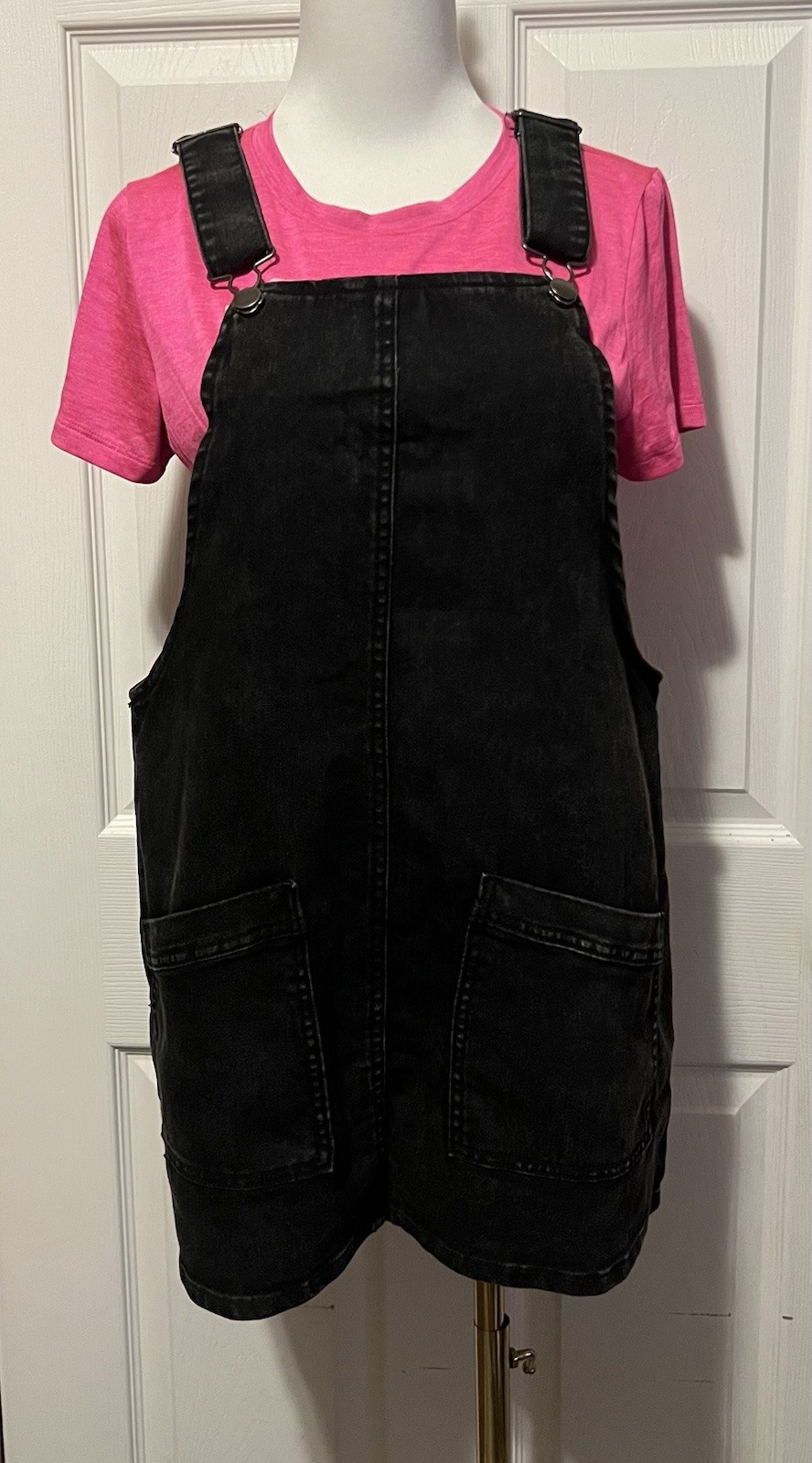 Overall Dress Or Jumper No Bounderies Women’s Black Denim S(3-5) New