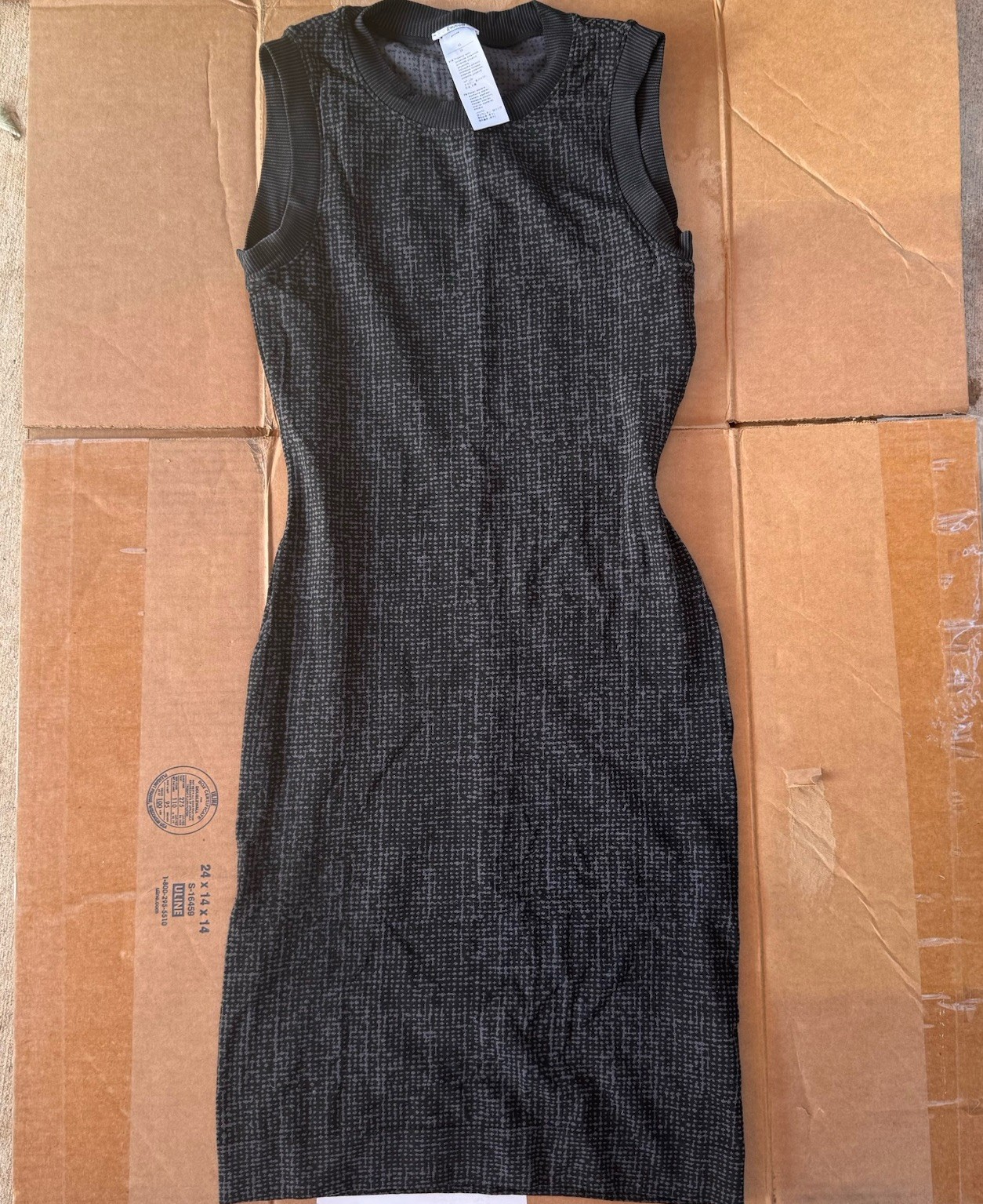 Wolford Black Print Sleeveless Knee Length Polyamide Elastane Dress Size XS