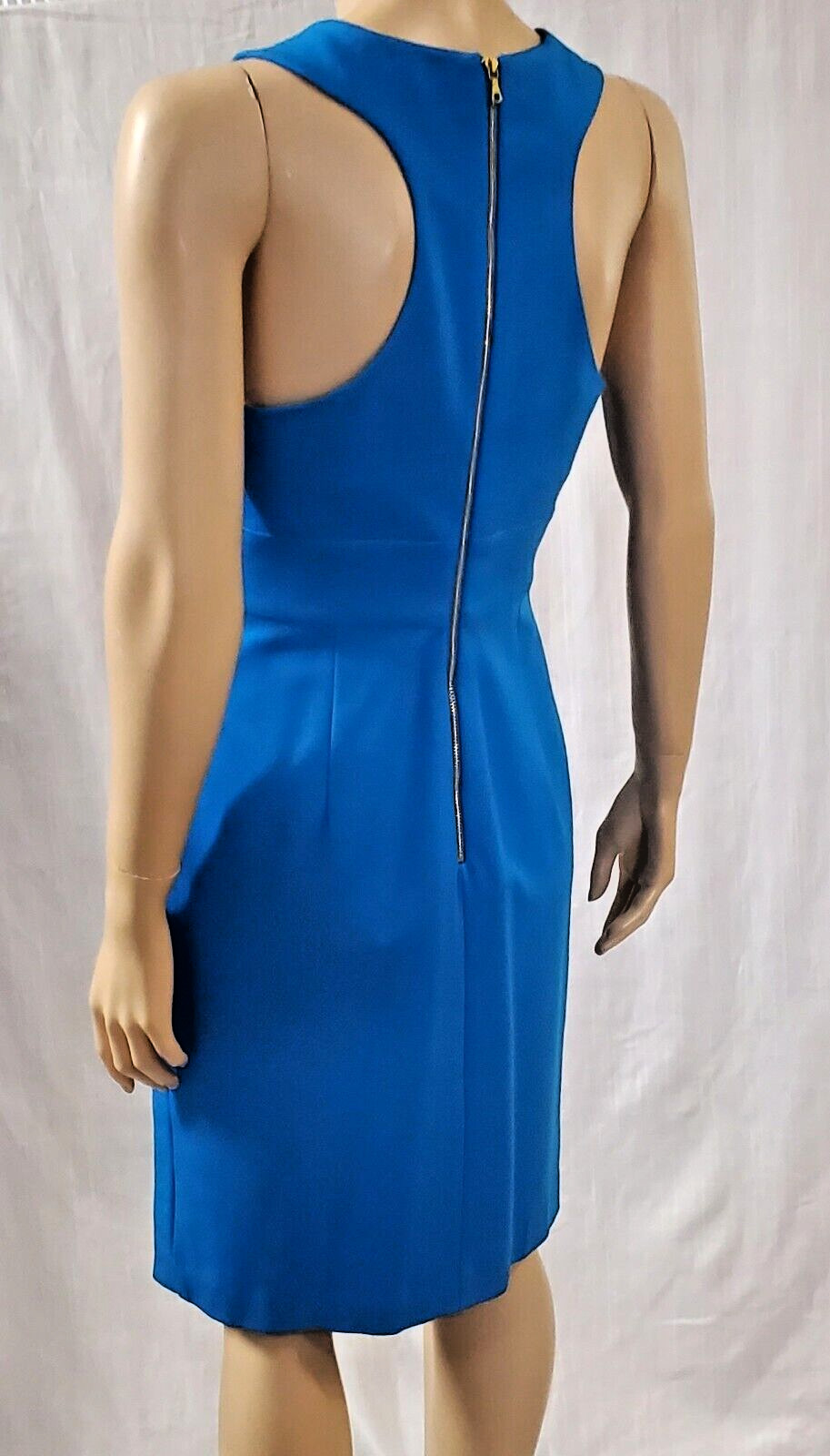 Trina Turk Robyn Blue Cocktail Sheath Dress Racerback Sleeveless Sz 8 NWT $278