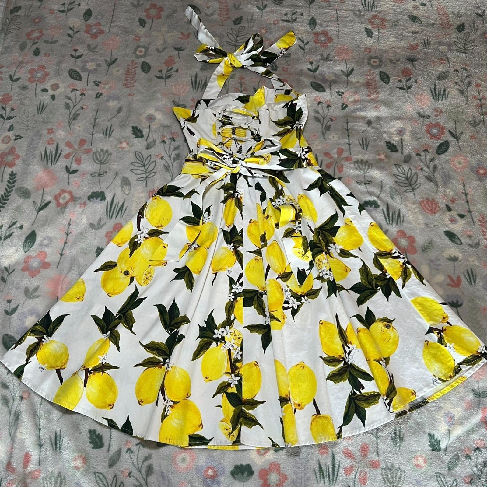 Retro 50s Swing Dress S – Rockabilly Americana Pin-Up Cottage Boho Picnic Preppy
