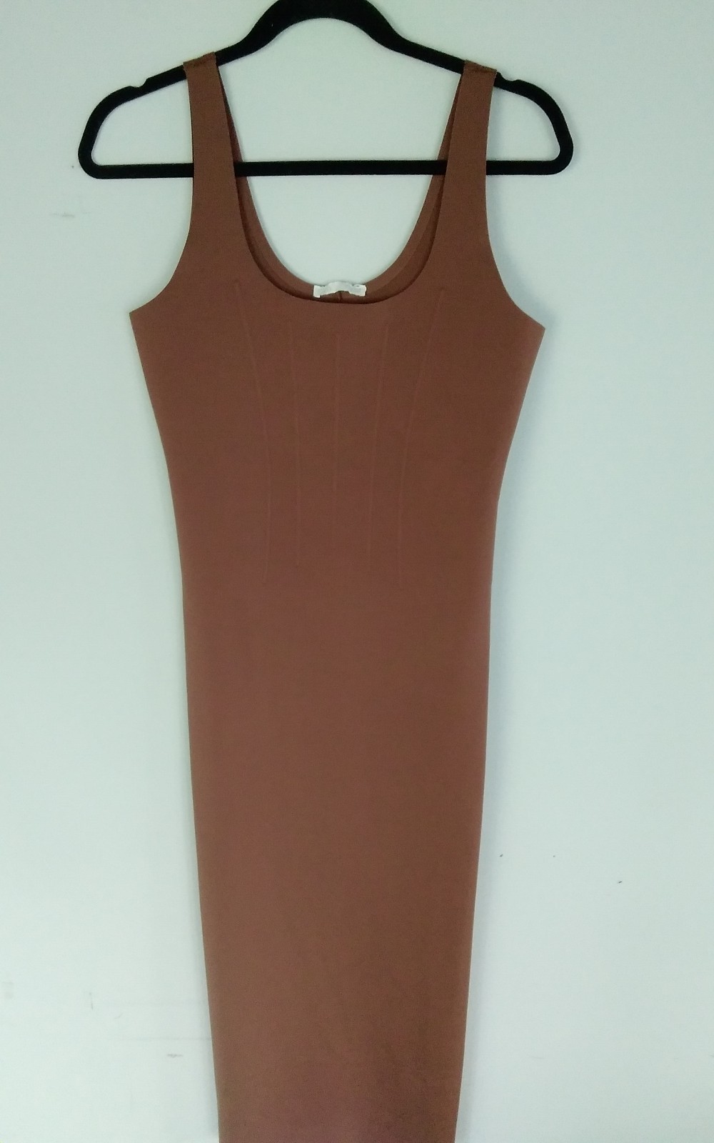 Zara Polyamide Blend Corset Shaping Dress Choco.ate Large NWT
