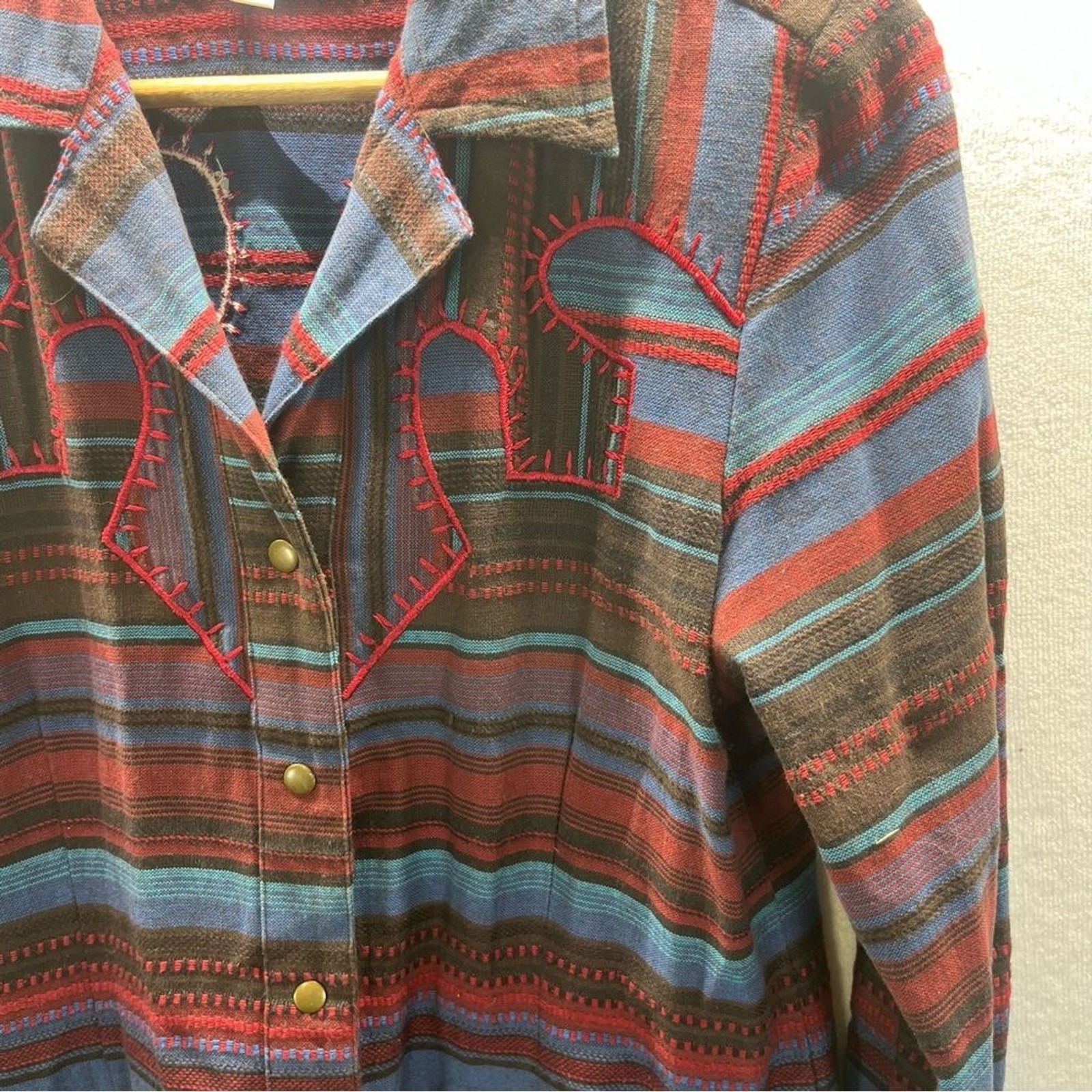 Back In the Saddle Western Aztec Long Coat Dress Womens M Beautiful 2745