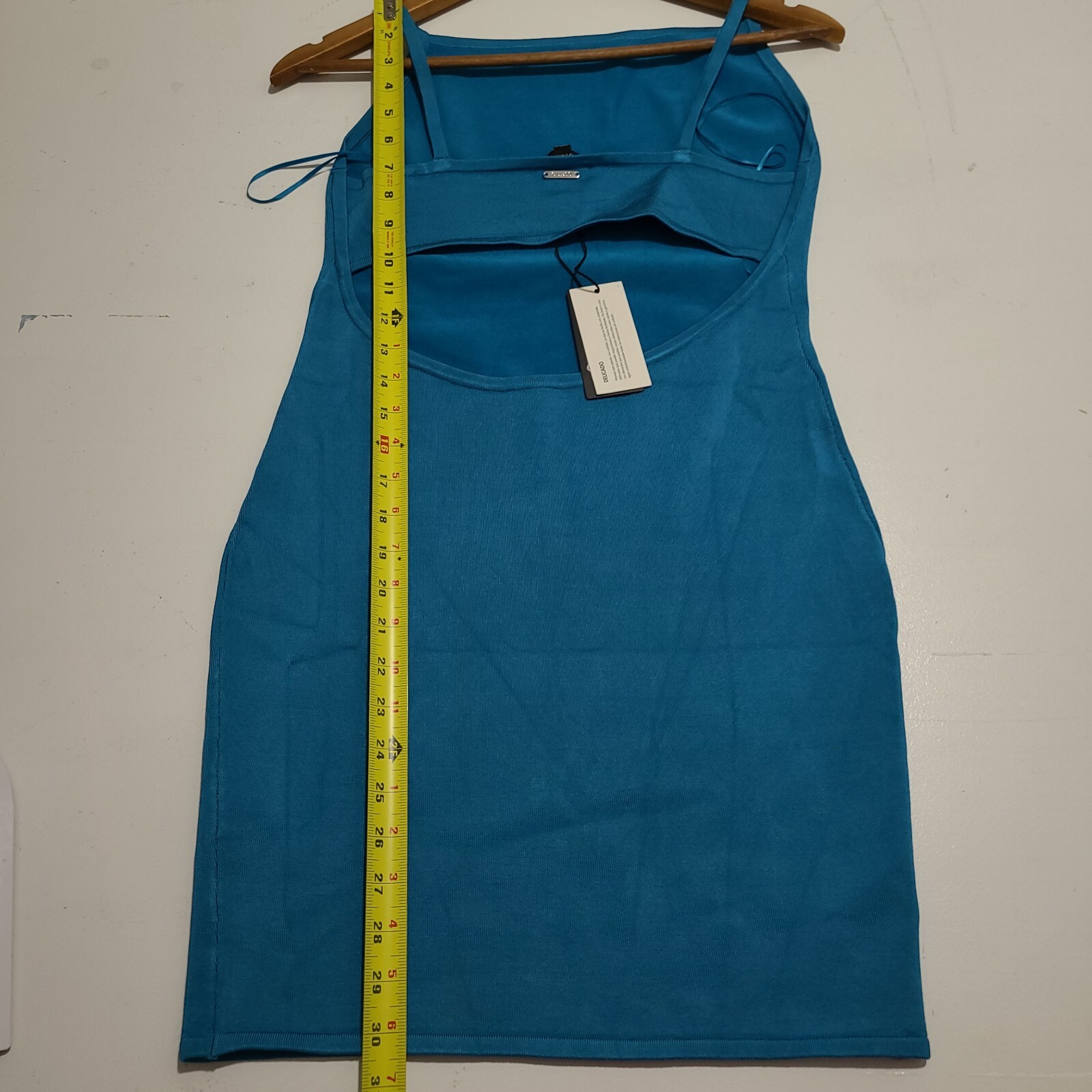New GUESS Womens Sz Medium Shift Dress Blue Bodycon Mini Dress Keyhole Designer