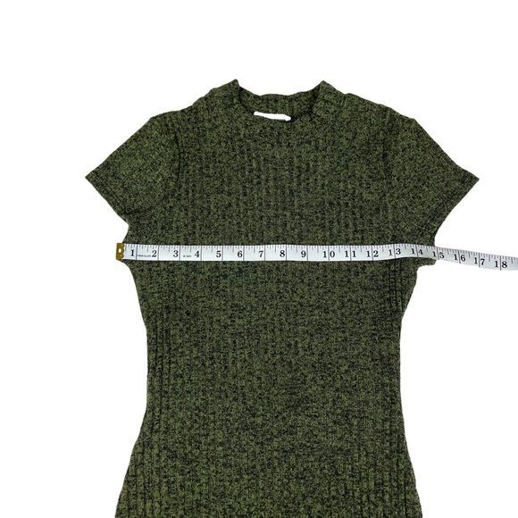 Mod Ref Cut Out Back Knitted Ribbed Dress Womens Size S (I10185)