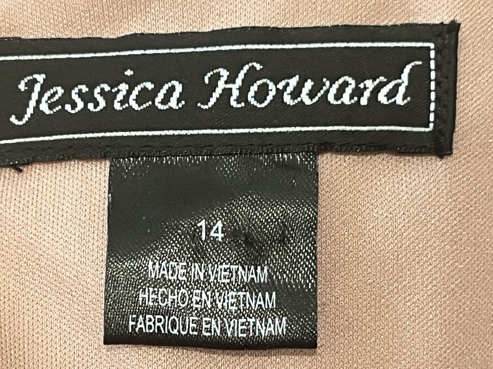 Jessica Howard Size 14 Formal Dusty Rose Dress Maxi Elegant Mother Of The Bride