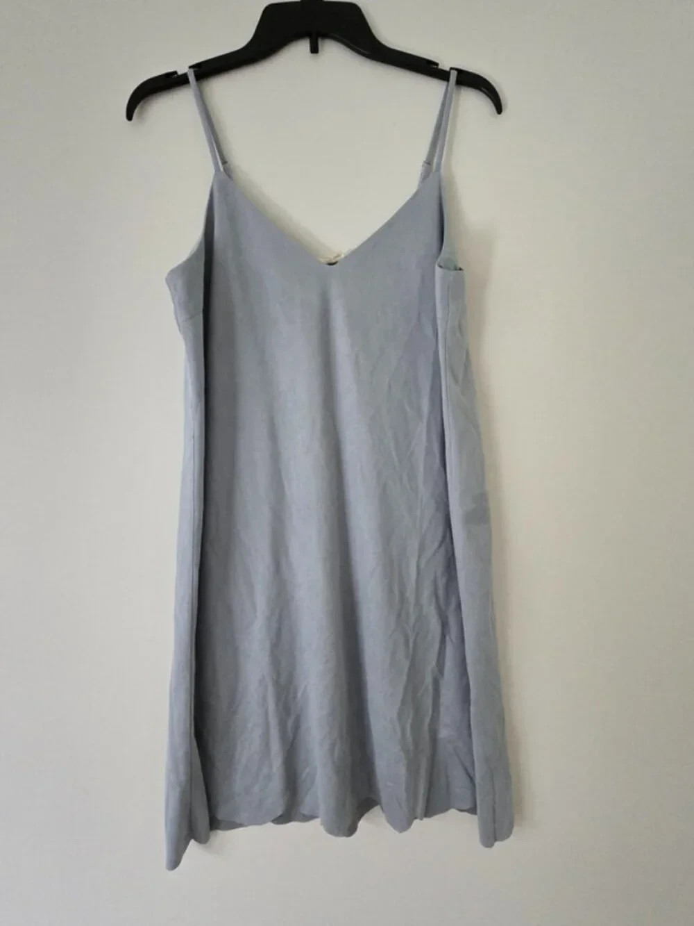 Mystree Light Blue Faux Suede Swing Dress Size M Boho Minimalist