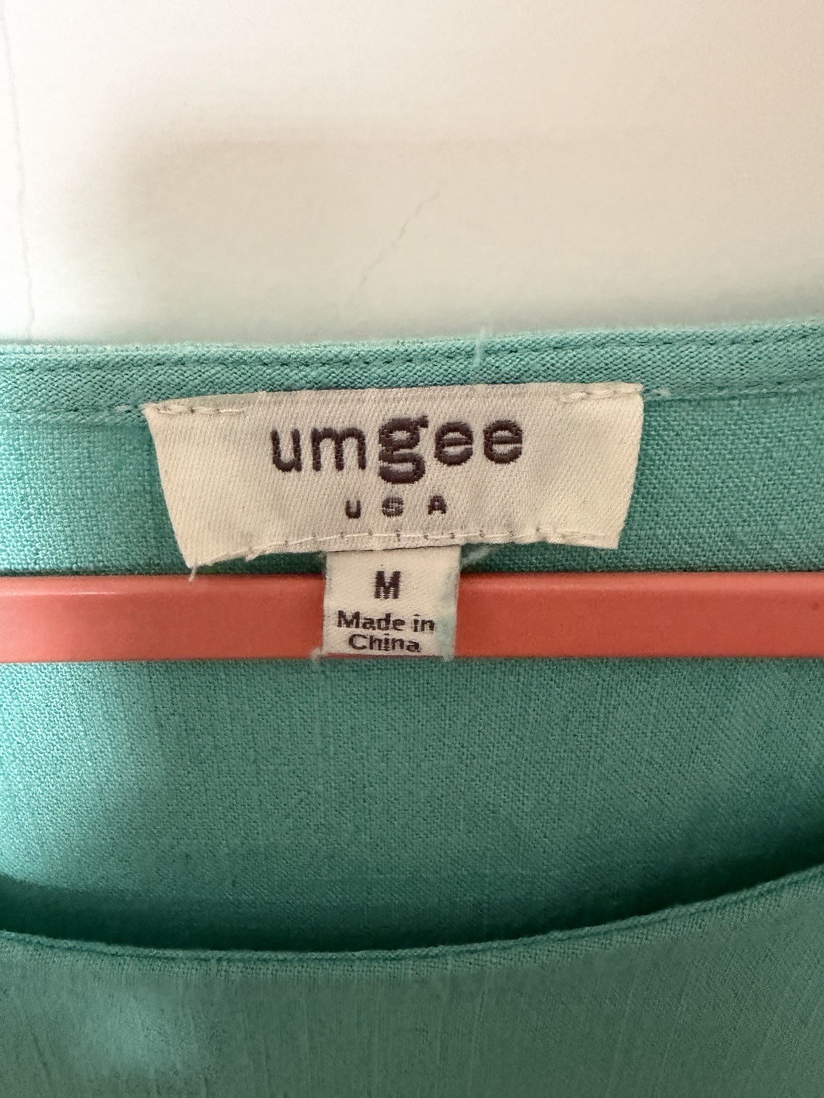 Umgee Casual Mod Ruffle Flutter Sleeve Teal Shift Dress Size Md [6/8]