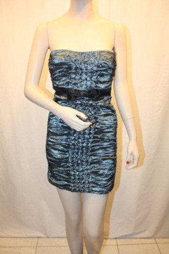 NEW BCBG SEA MIST TAFFETA RUCHED BEAD MTF6C058/DC585 MINI DRESS SIZE 12
