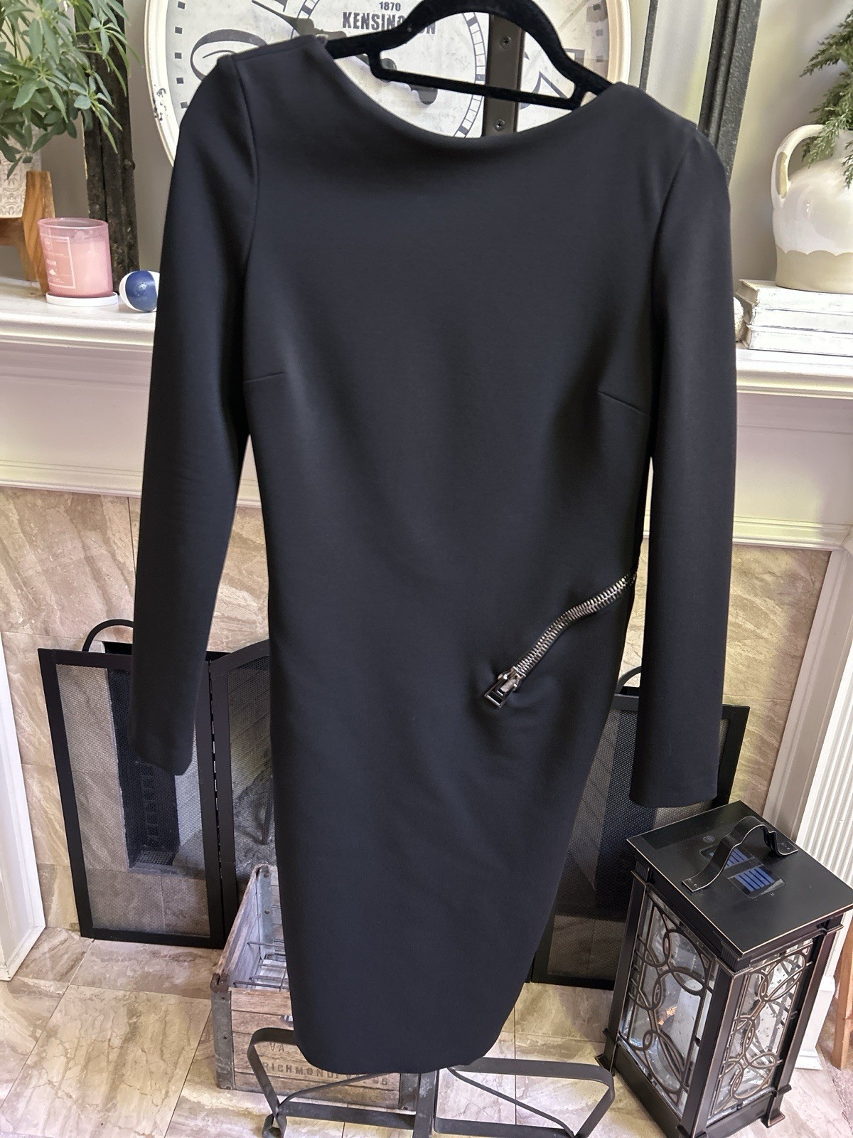$5500 TOM FORD women’s Zipper open back knee length dress – black sz 44 / US 10
