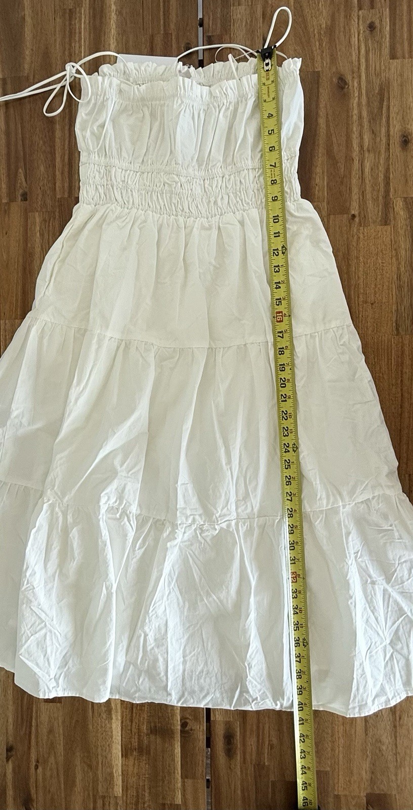 Billy J Cottagecore Milkmaid White Dress Midi Tie Straps Women’s Size 10 Event