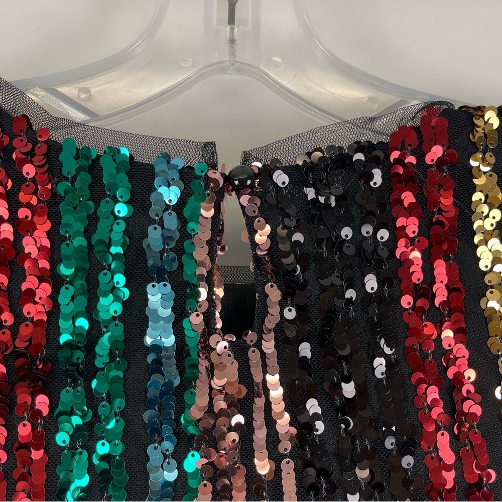 Francesca’s Mi Ami Multi Color Sequin Party Dress Size Small NEW