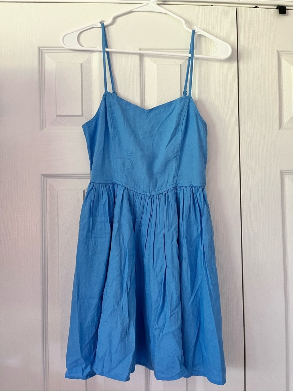 aerie Bright Blue Tie-Strap Sundress