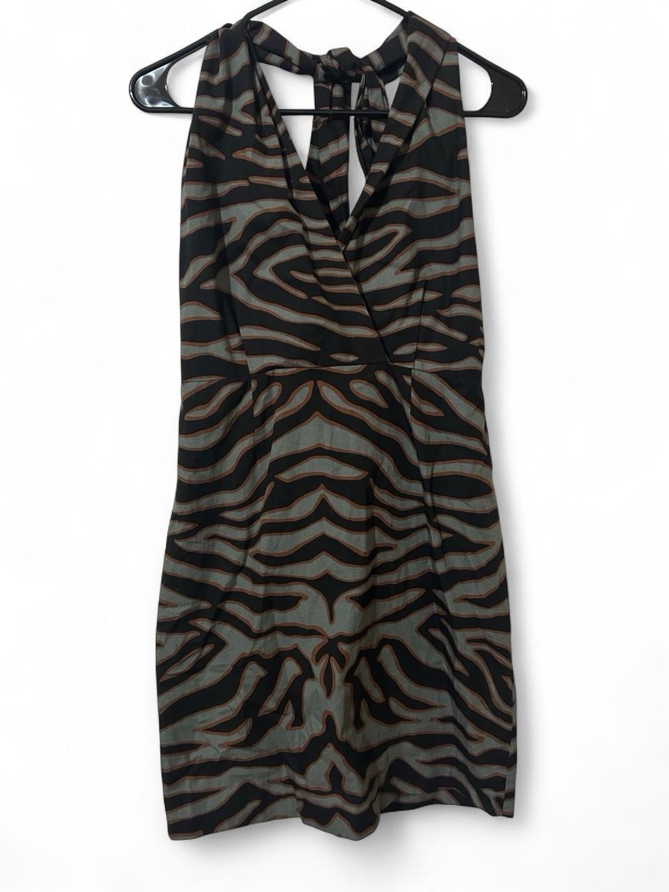 NWT Joseph Zebra print wrap dress with tie back detail